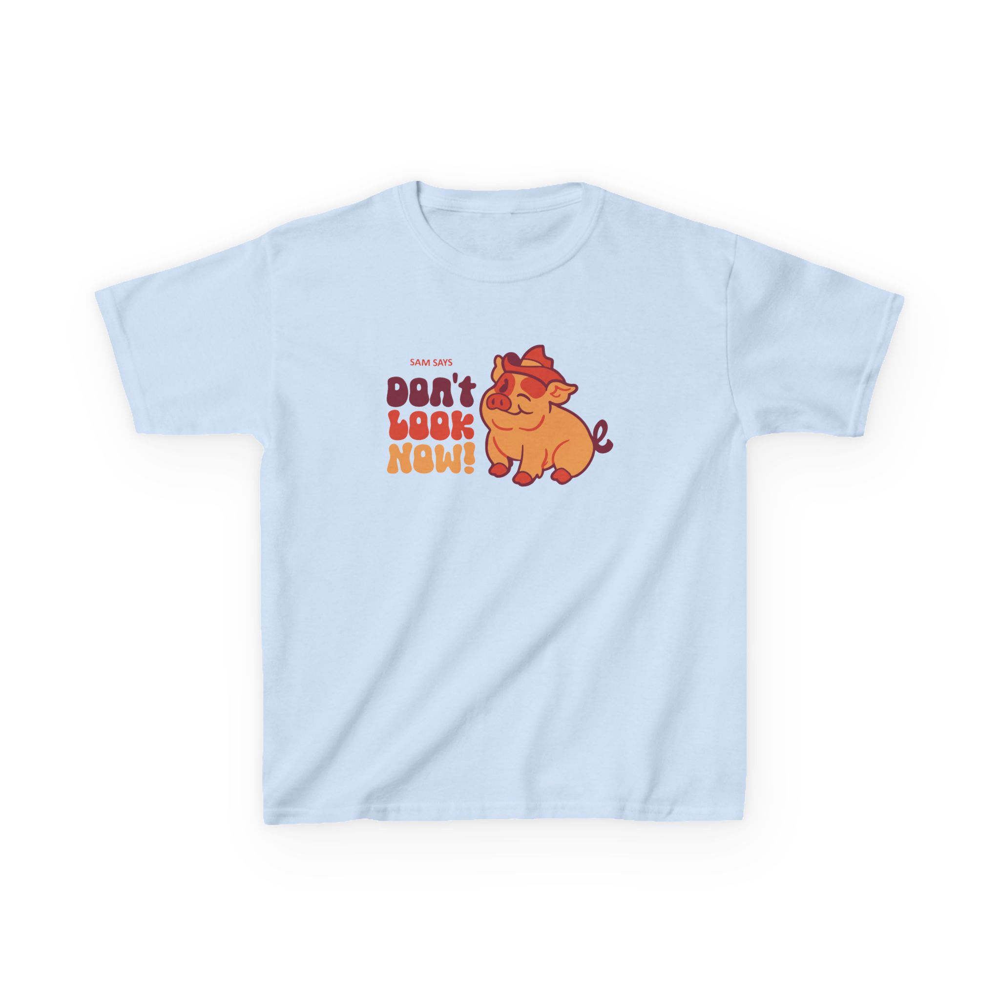 Dropout Sam Says Don't Look Now Kids Heavy Cotton™ Tee - Image 5