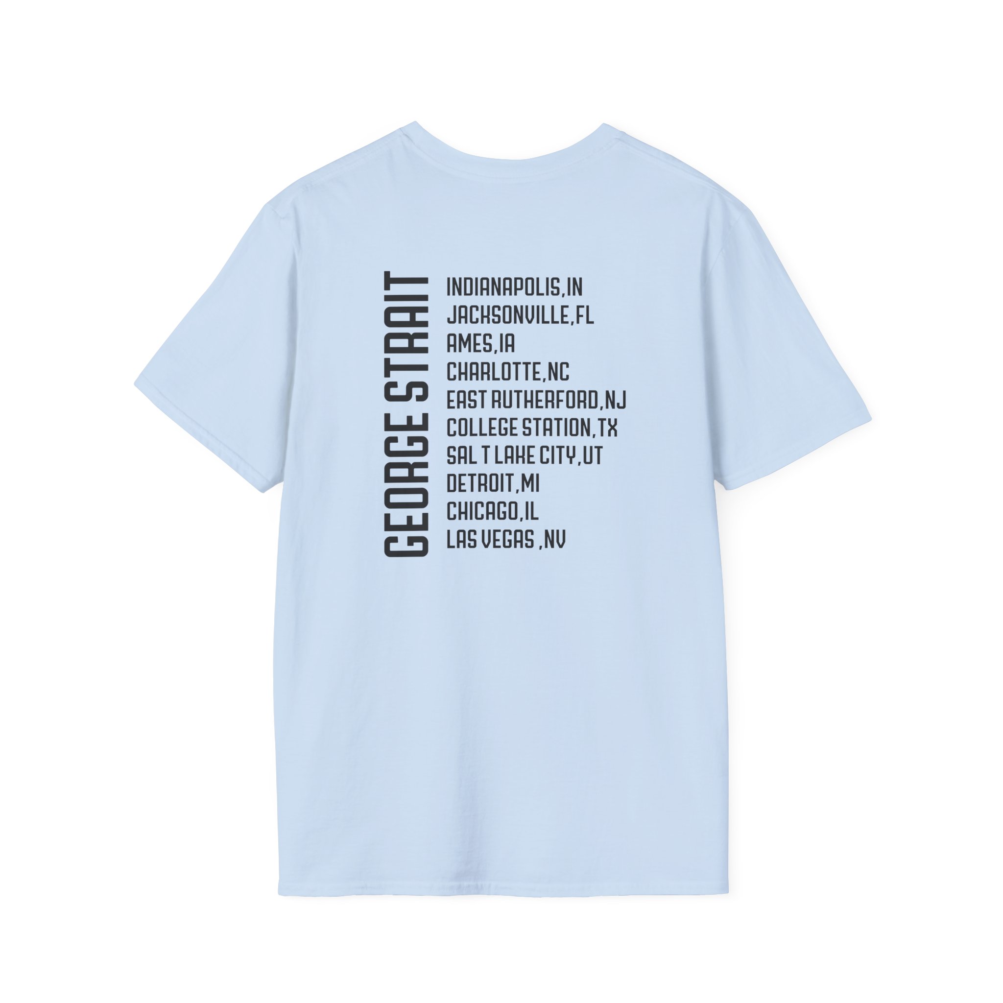 George Strait Heather Denim Silhouette Unisex Softstyle T-Shirt - Image 22