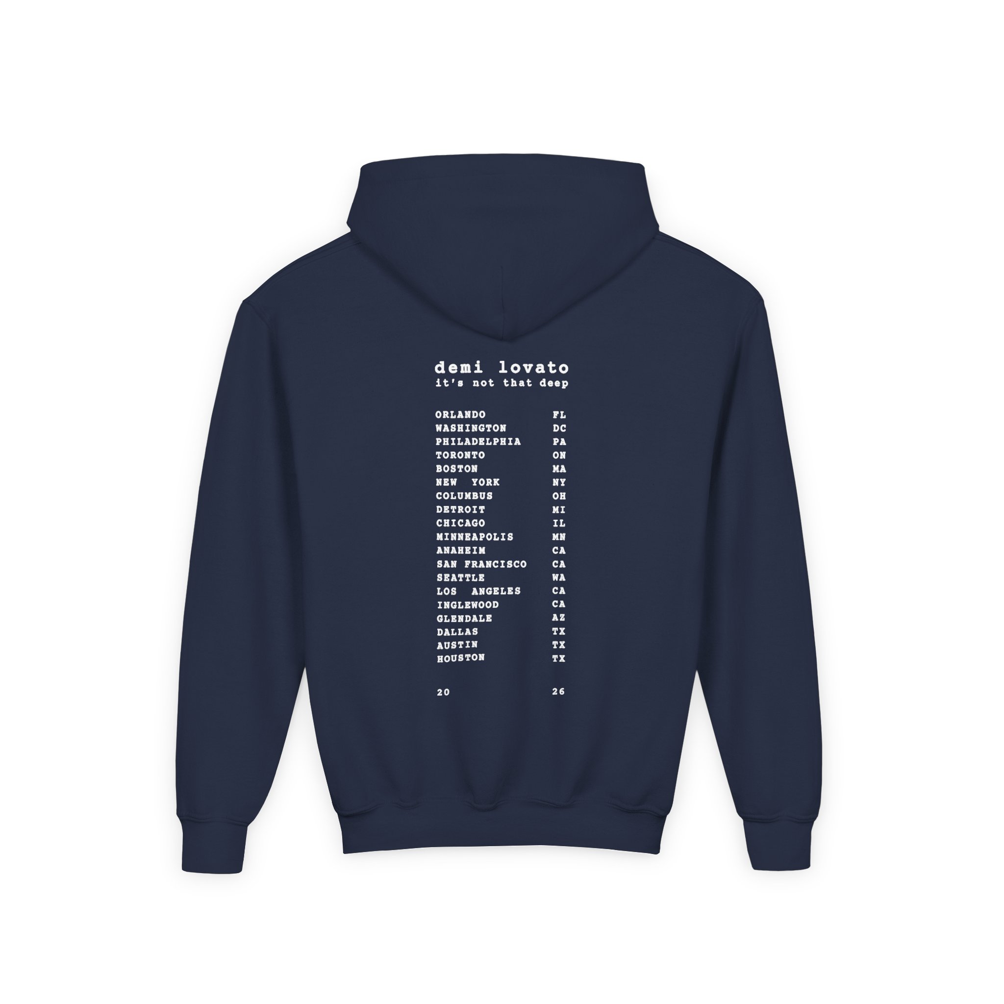 D L It’s Not That Deep Tour Youth Heavy Blend Hooded Sweatshirt - Image 10