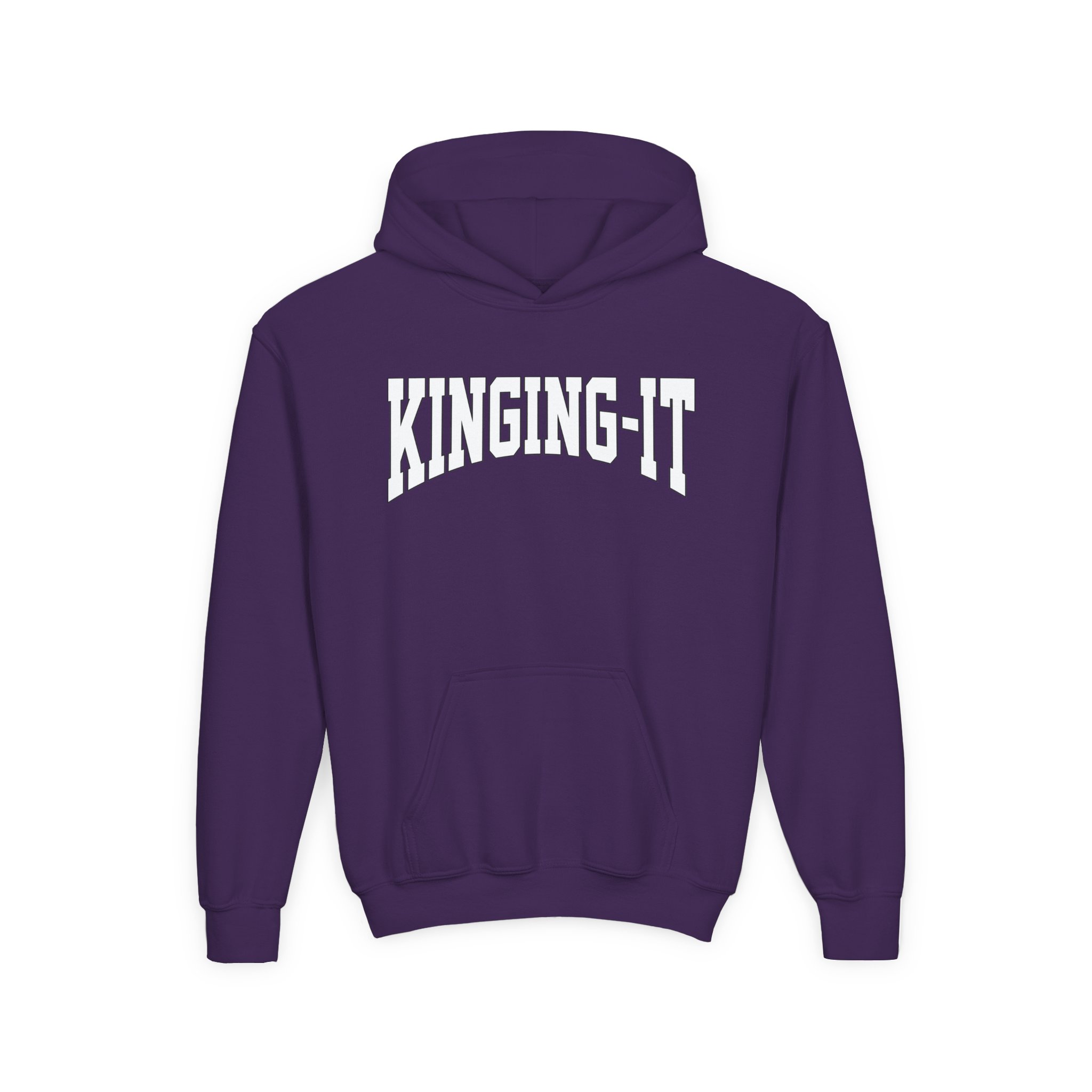 Kinging It Youth Heavy Blend Hooded Sweatshirt - Image 15