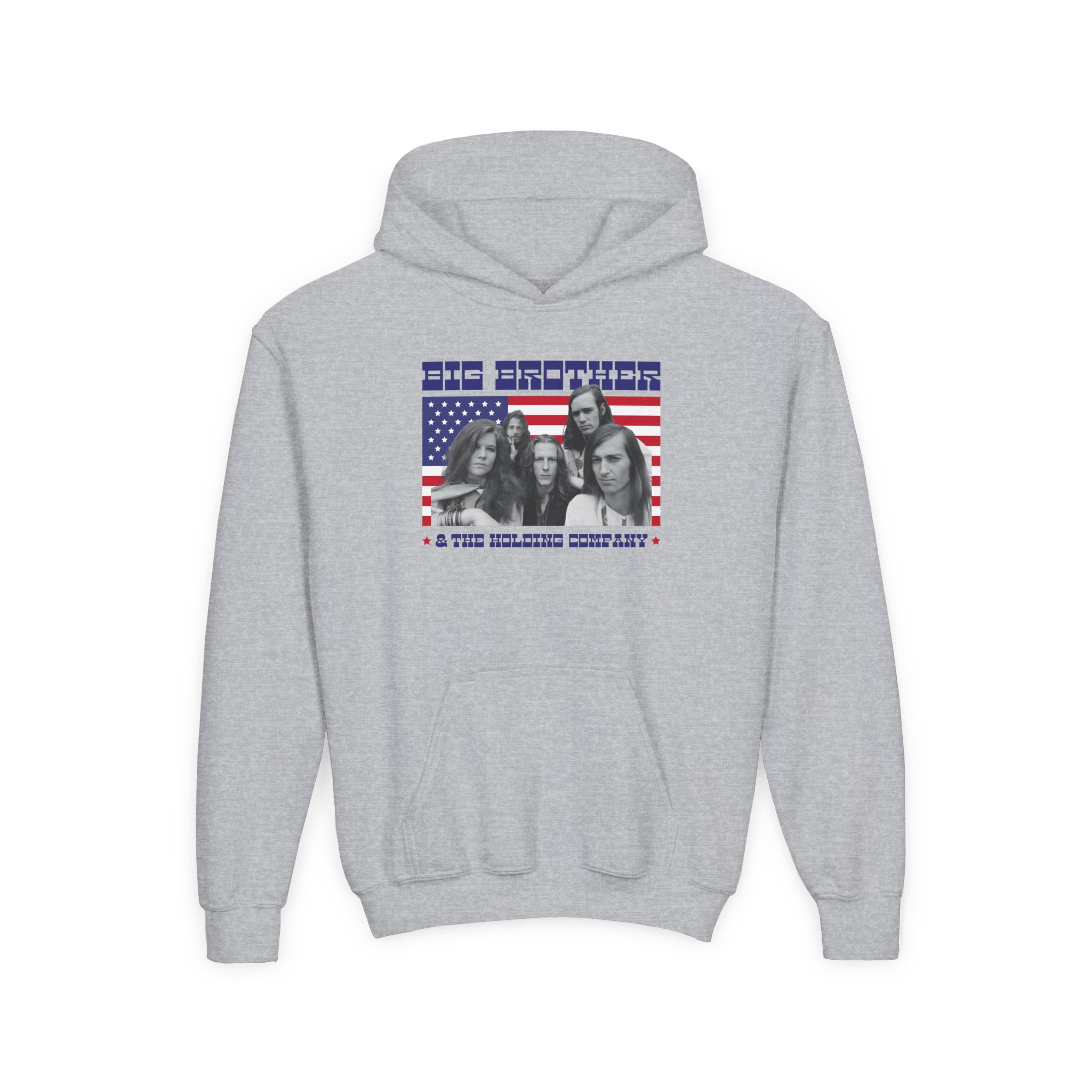 Janis Joplin Big Brother & the Holding Company Youth Heavy Blend Hooded Sweatshirt - Image 3