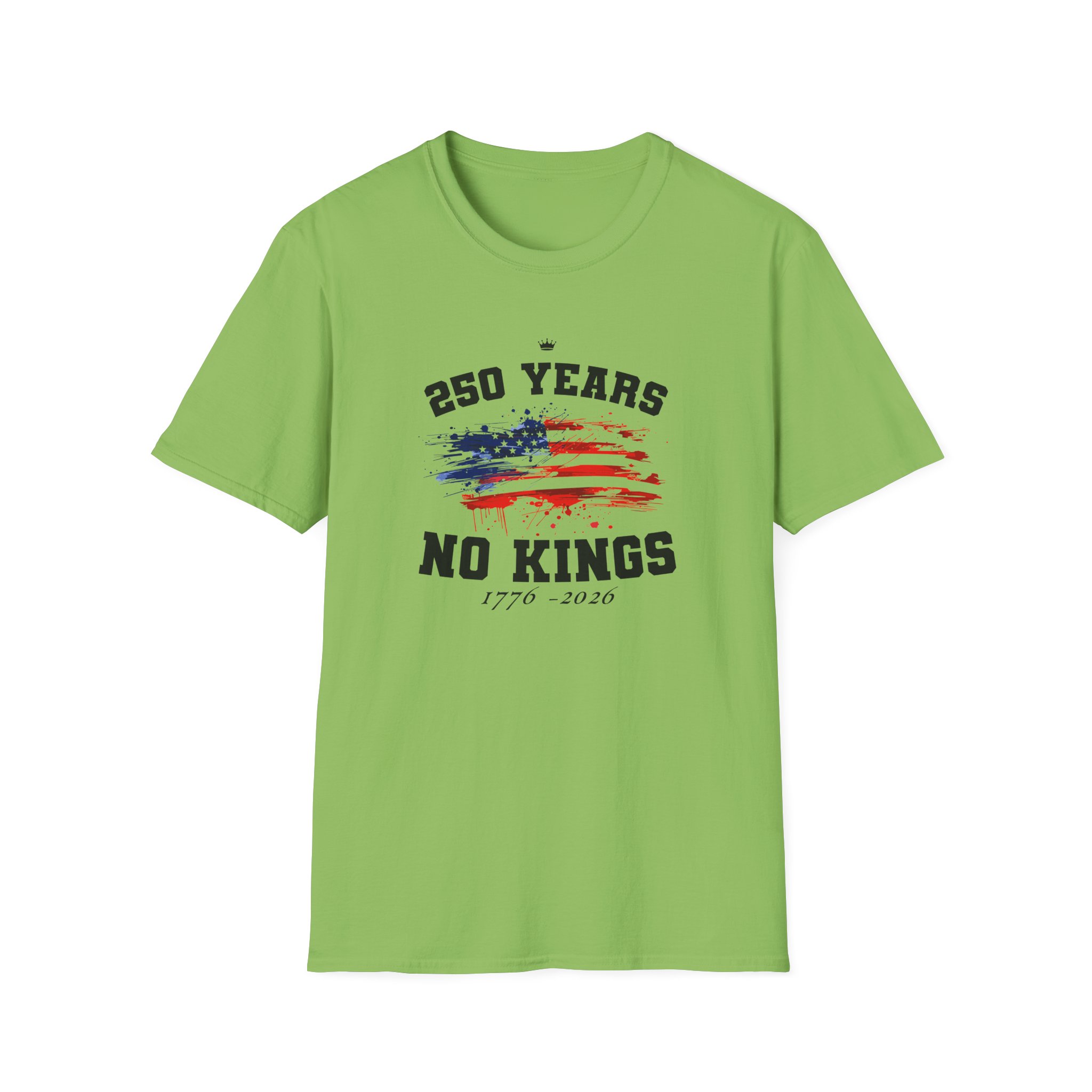 Valuetainment 250 Years No Kings Unisex Softstyle T-Shirt - Image 13