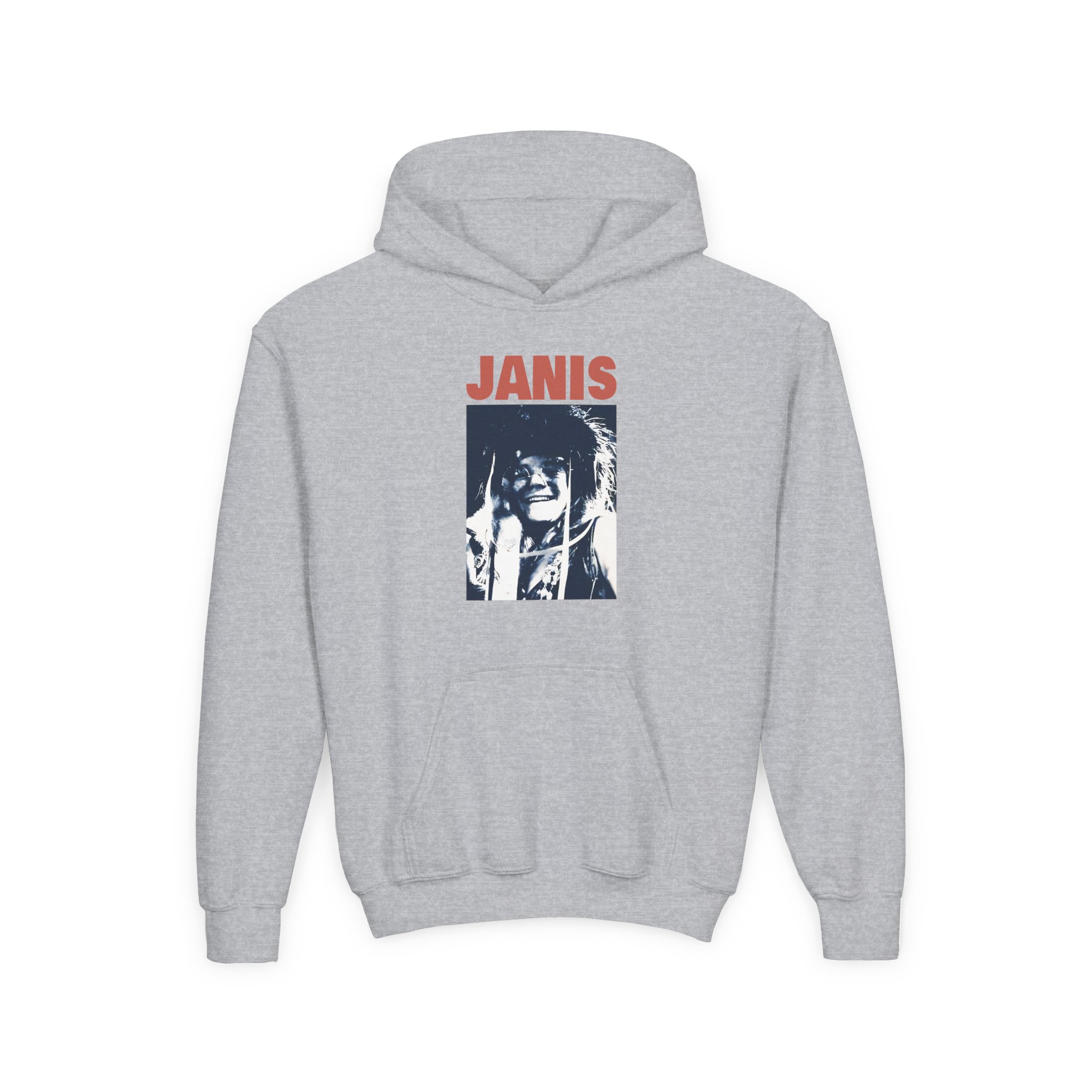 Janis Joplin Beatnick Youth Heavy Blend Hooded Sweatshirt - Image 5