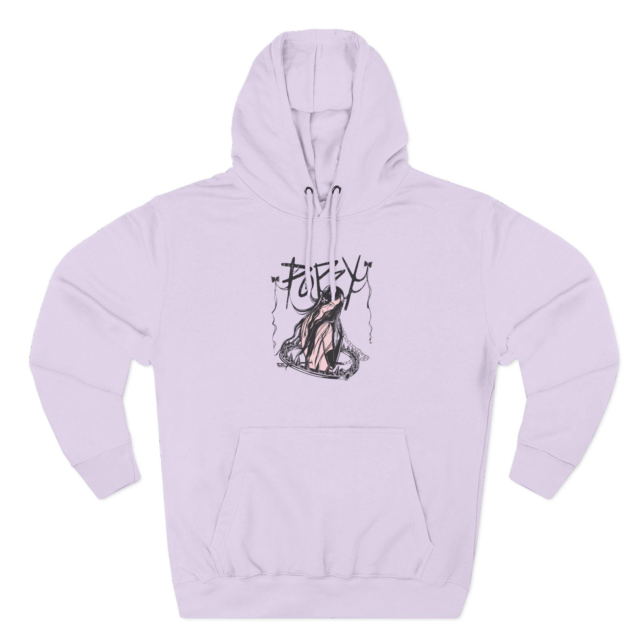 Poppy Negative Spaces Three-Panel Fleece Hoodie - Image 13