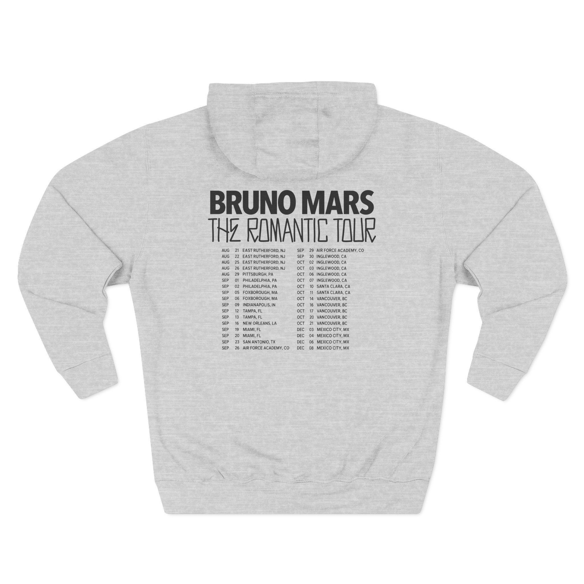 Bruno Mars the Romantic Tour Three-Panel Fleece Hoodie - Image 4
