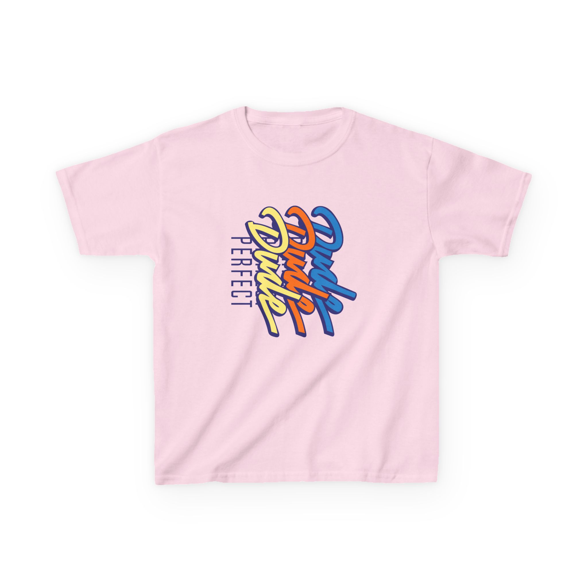 Dude Perfect Stacked Script Kids Heavy Cotton™ Tee