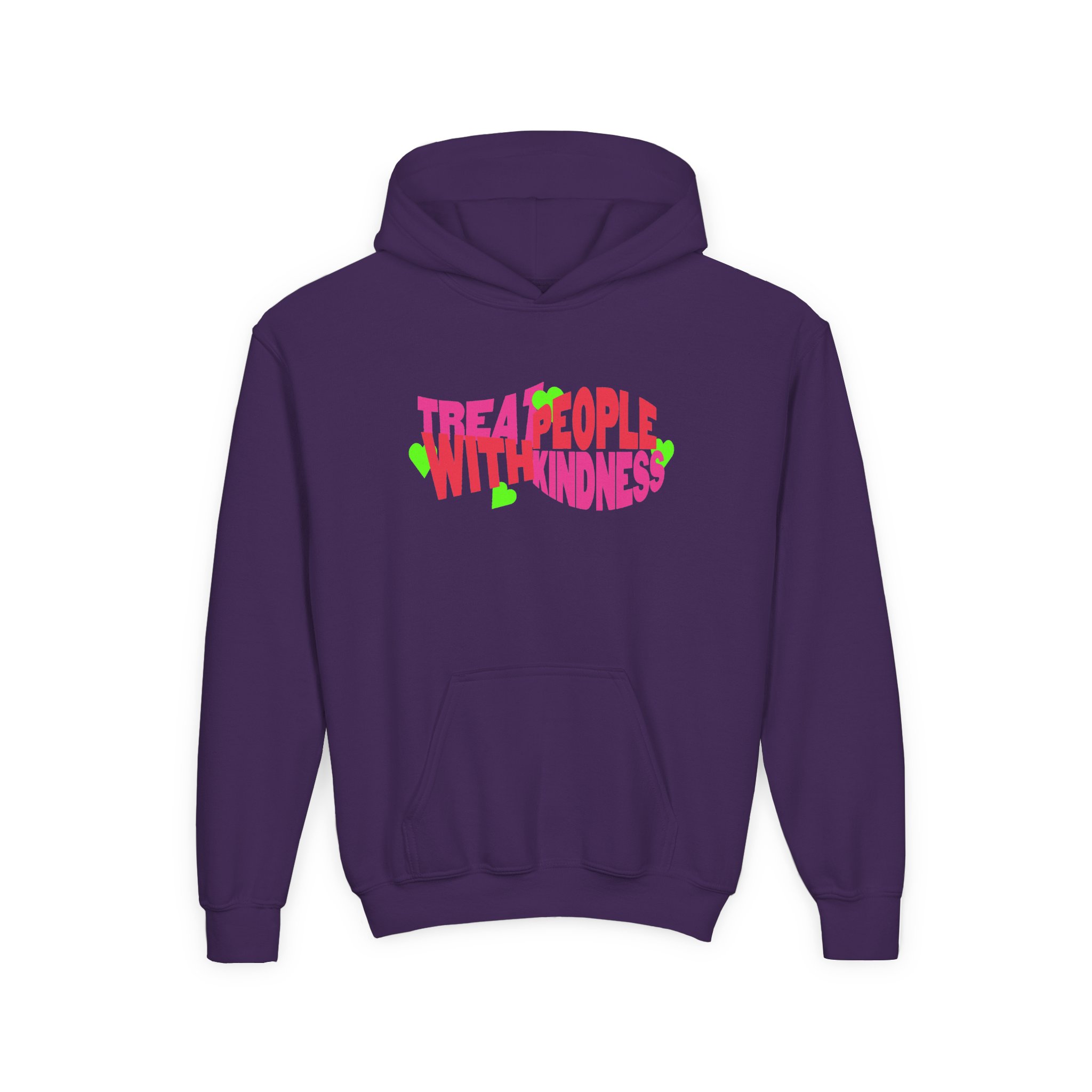 Love on Tour Treat People With Kindness Youth Heavy Blend Hooded Sweatshirt - Image 9