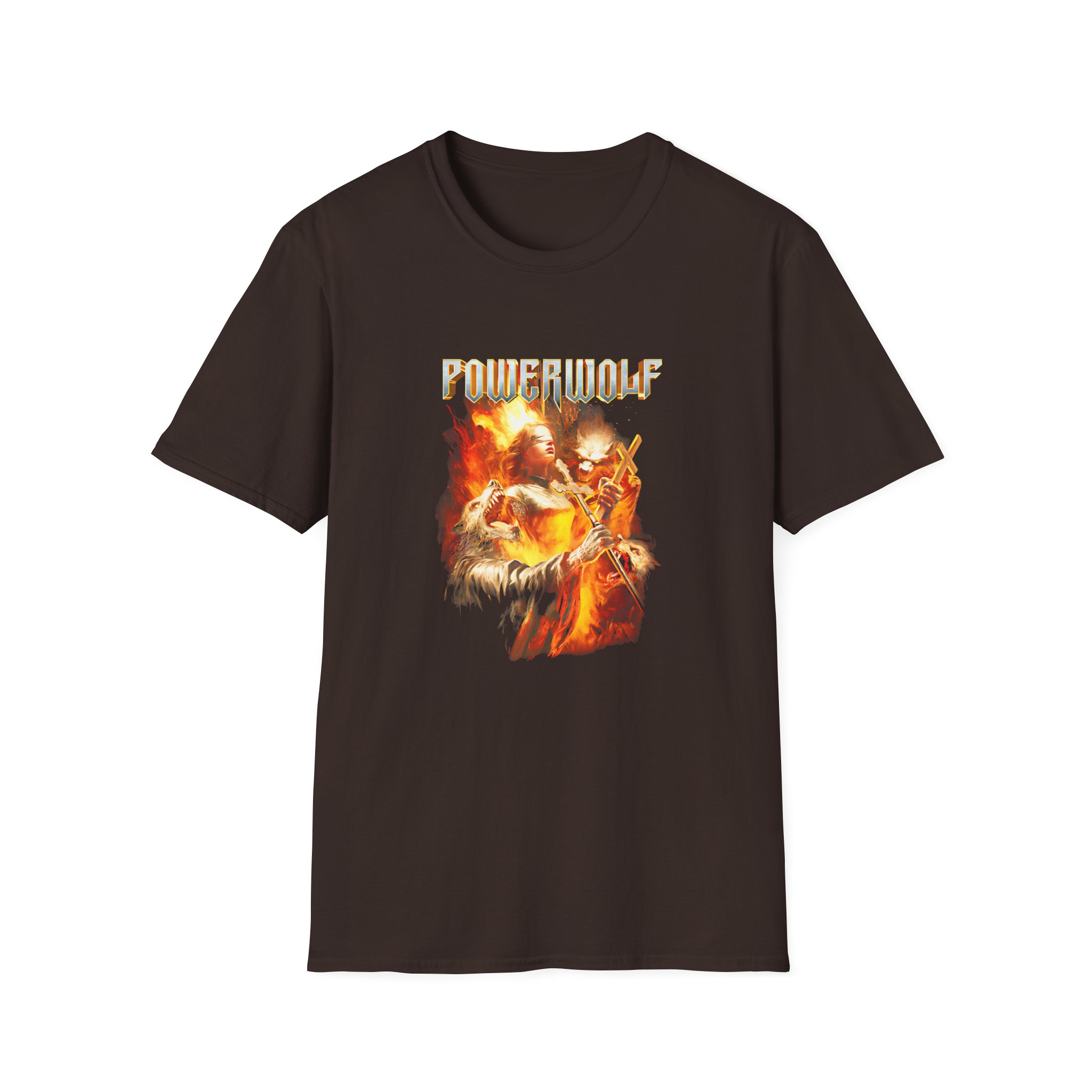 Powerwolf Joan of Arc Unisex Softstyle T-Shirt - Image 3