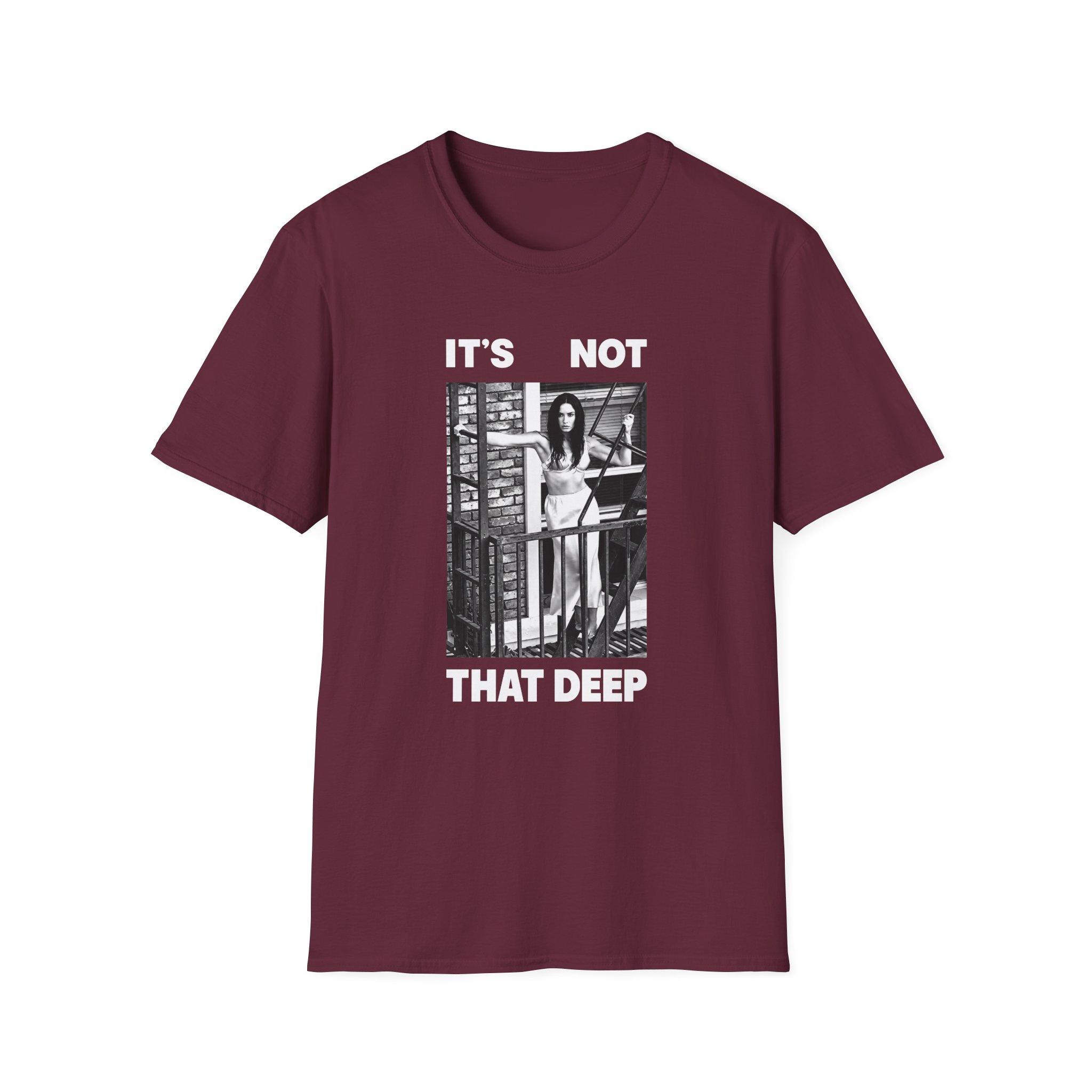 D L It’s Not That Deep Tour Unisex Softstyle T-Shirt - Image 3