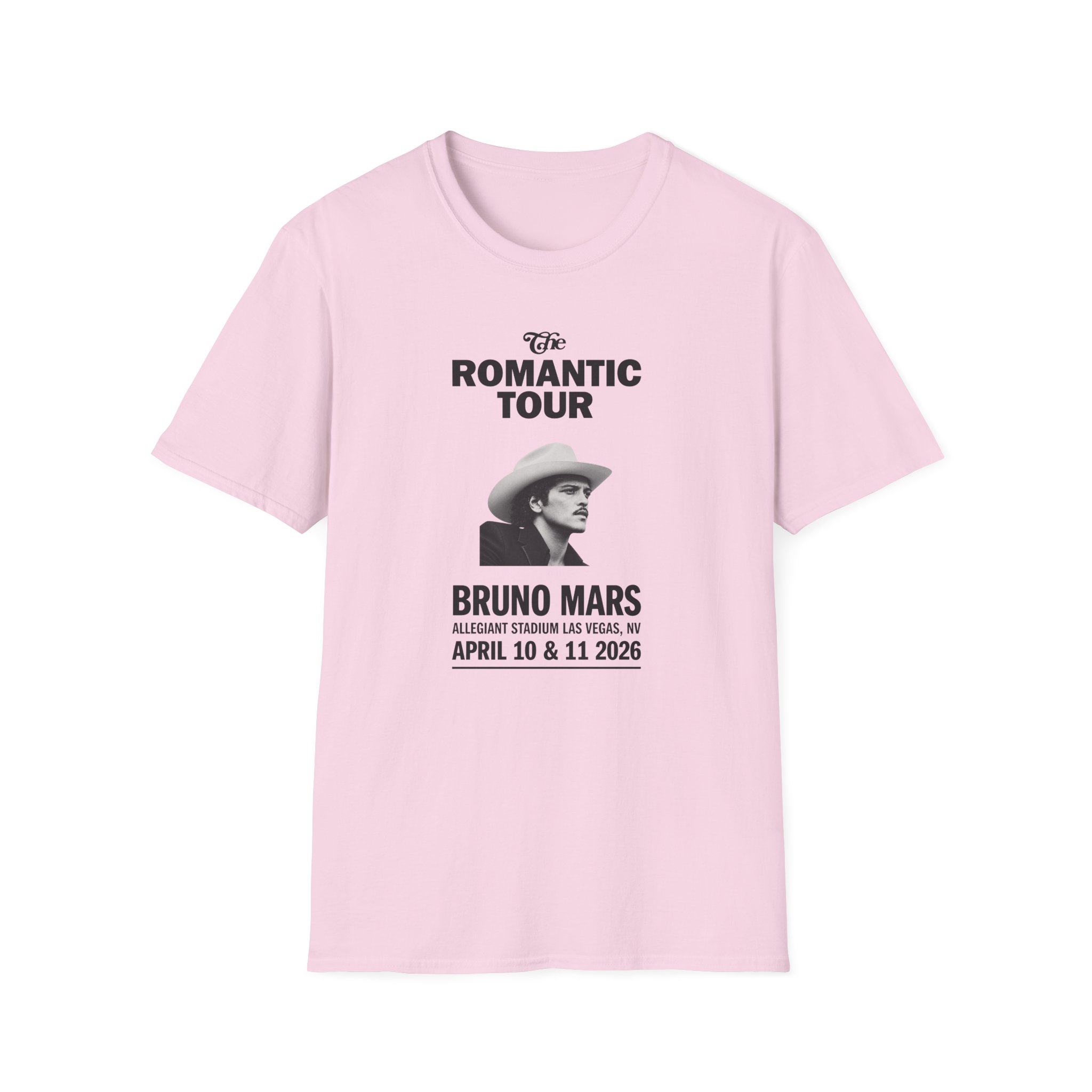 Bruno Mars Las Vegas the Romantic Unisex Softstyle T-Shirt - Image 17