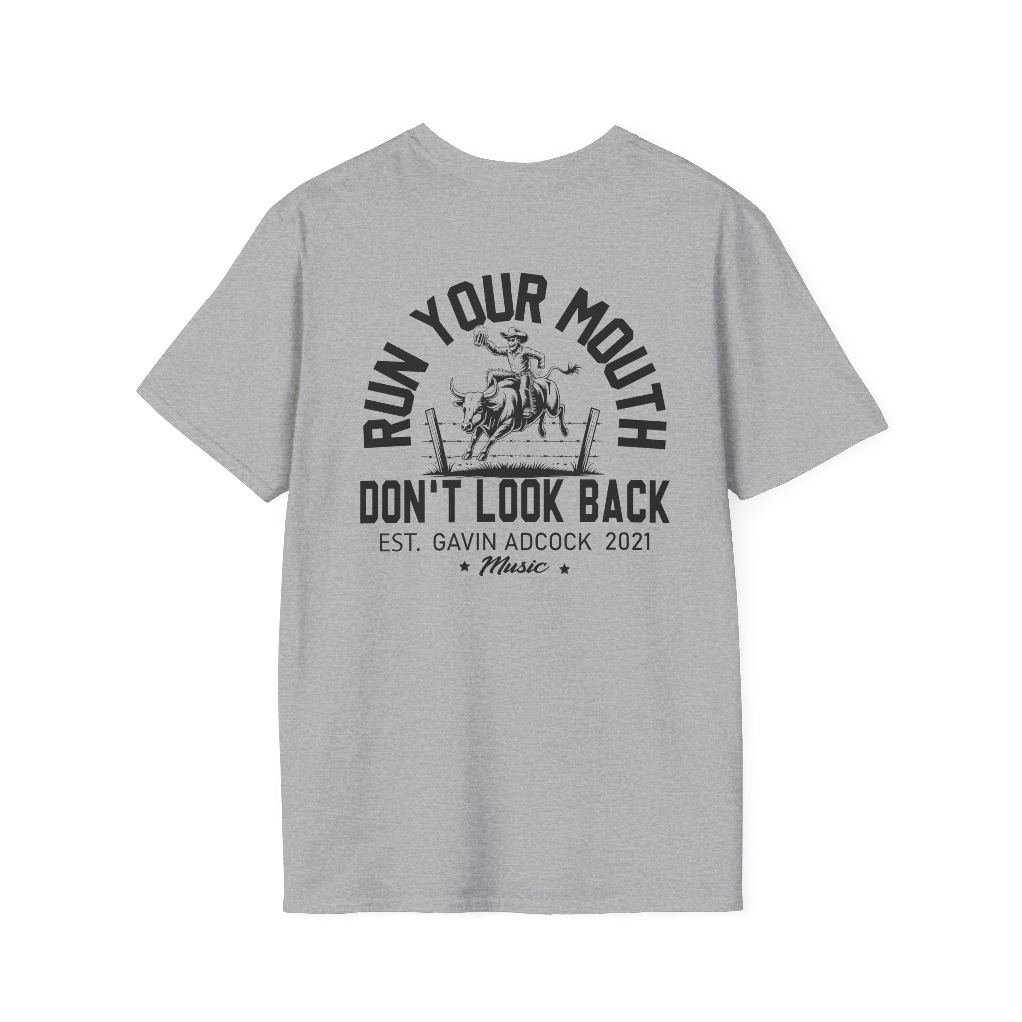 Gavin Adcock Run Your Mouth Unisex Softstyle T-Shirt - Image 10
