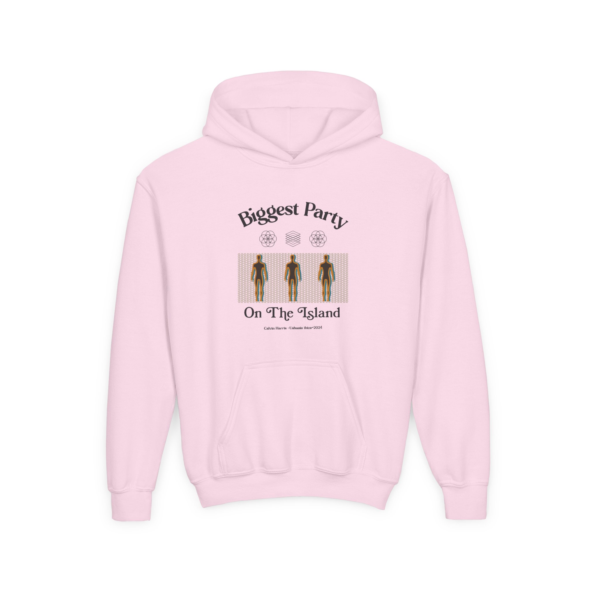 Youth Calvin Harris Ushuaia Higher Island Party Heavy Blend Hooded Sweatshirt - Image 13
