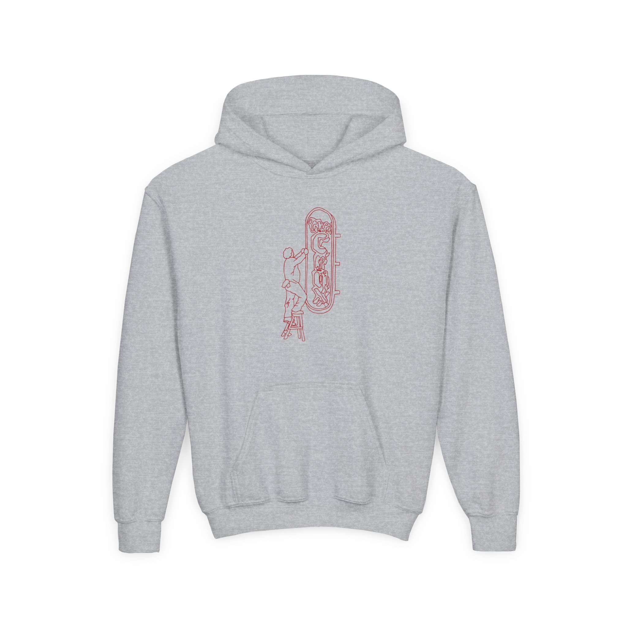 Djo The Crux Sign Ringer Youth Heavy Blend Hooded Sweatshirt - Image 3