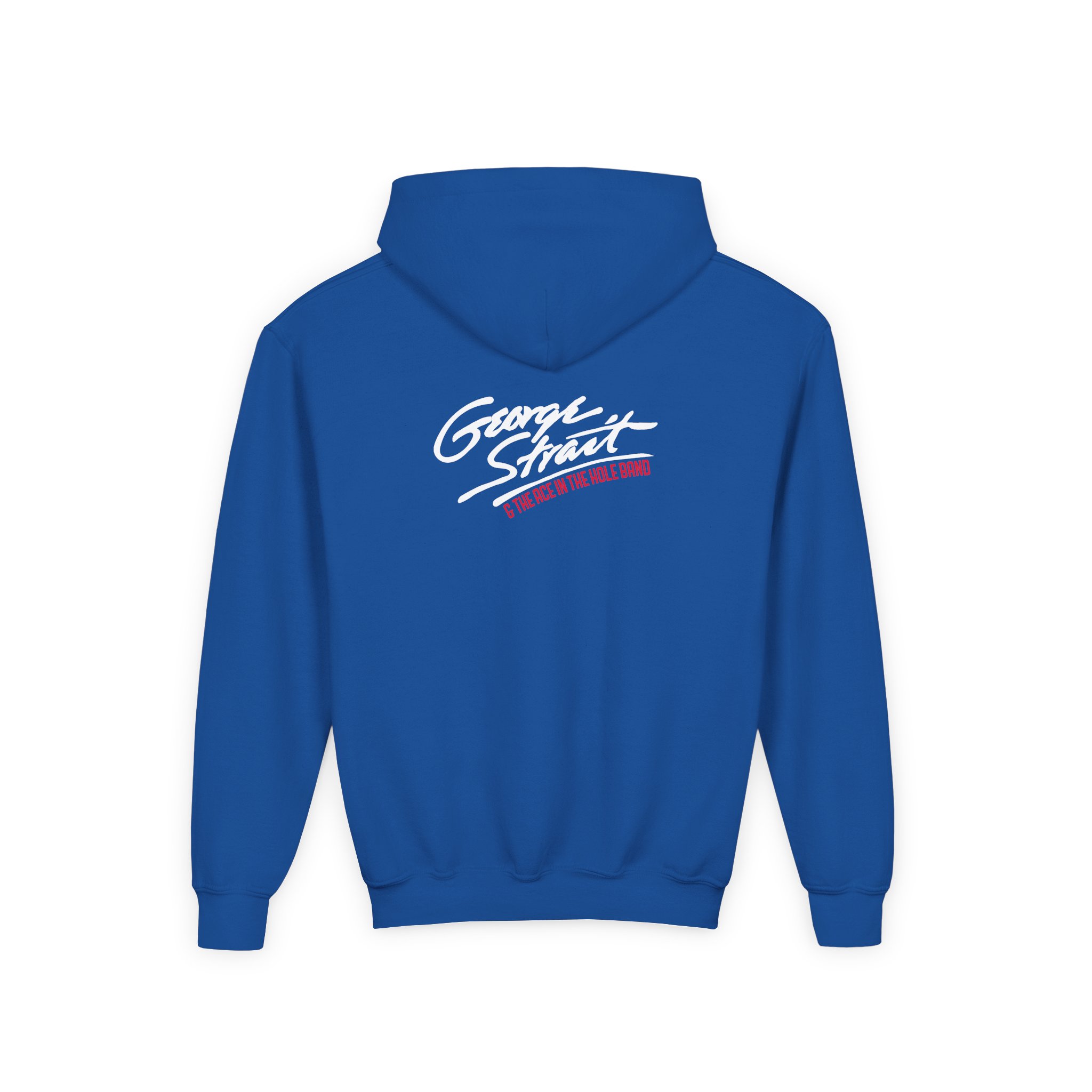 George Strait Satin Youth Heavy Blend Hooded Sweatshirt - Image 6