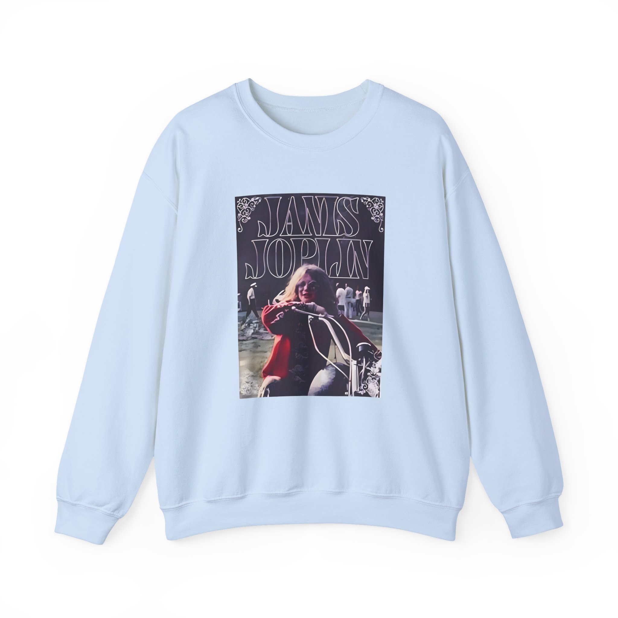 Janis Joplin Greatest Hits Motorcycle Cover Unisex Heavy Blend™ Crewneck Sweatshirt - Image 13