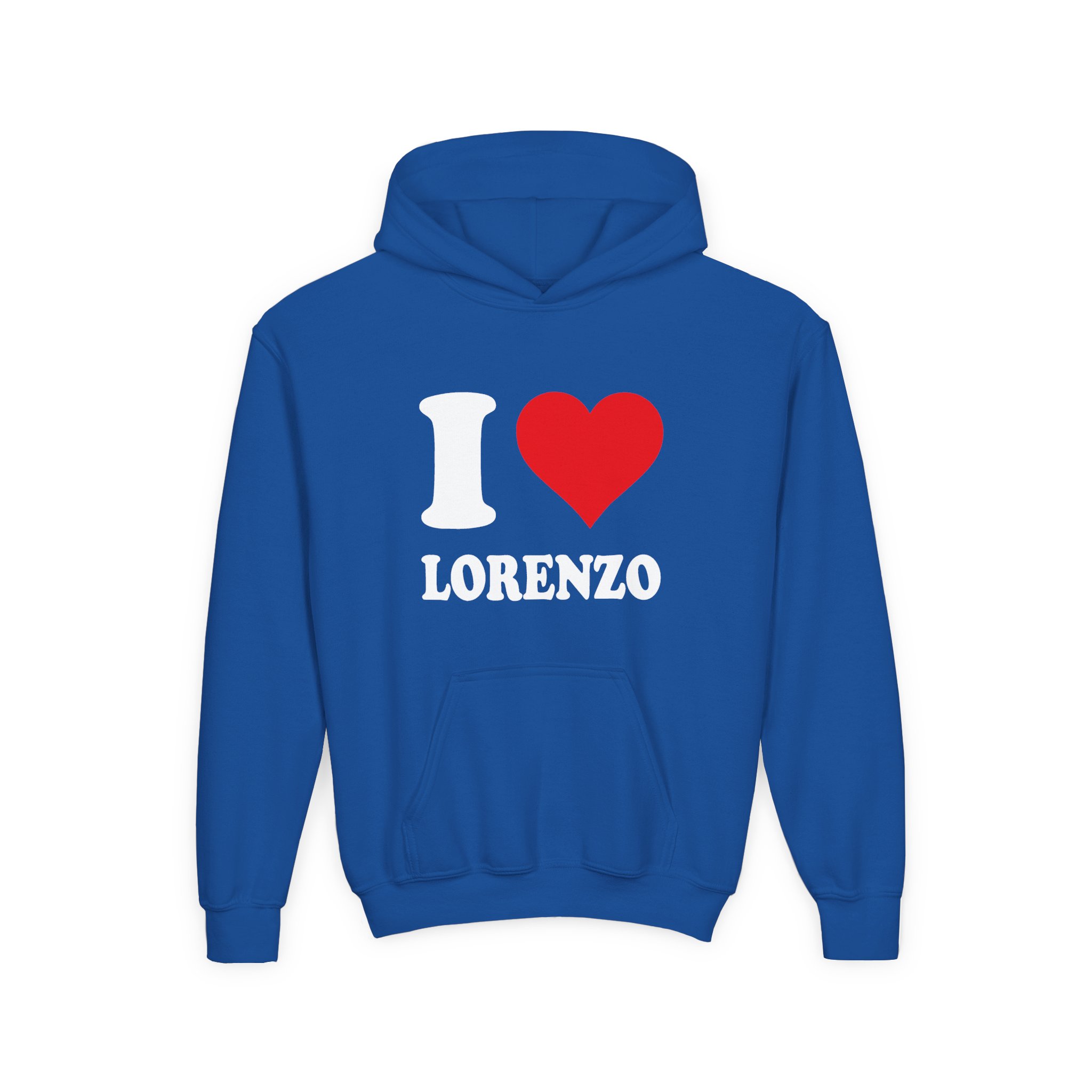 Youth Chris Lorenzo I Love Heavy Blend Hooded Sweatshirt - Image 9