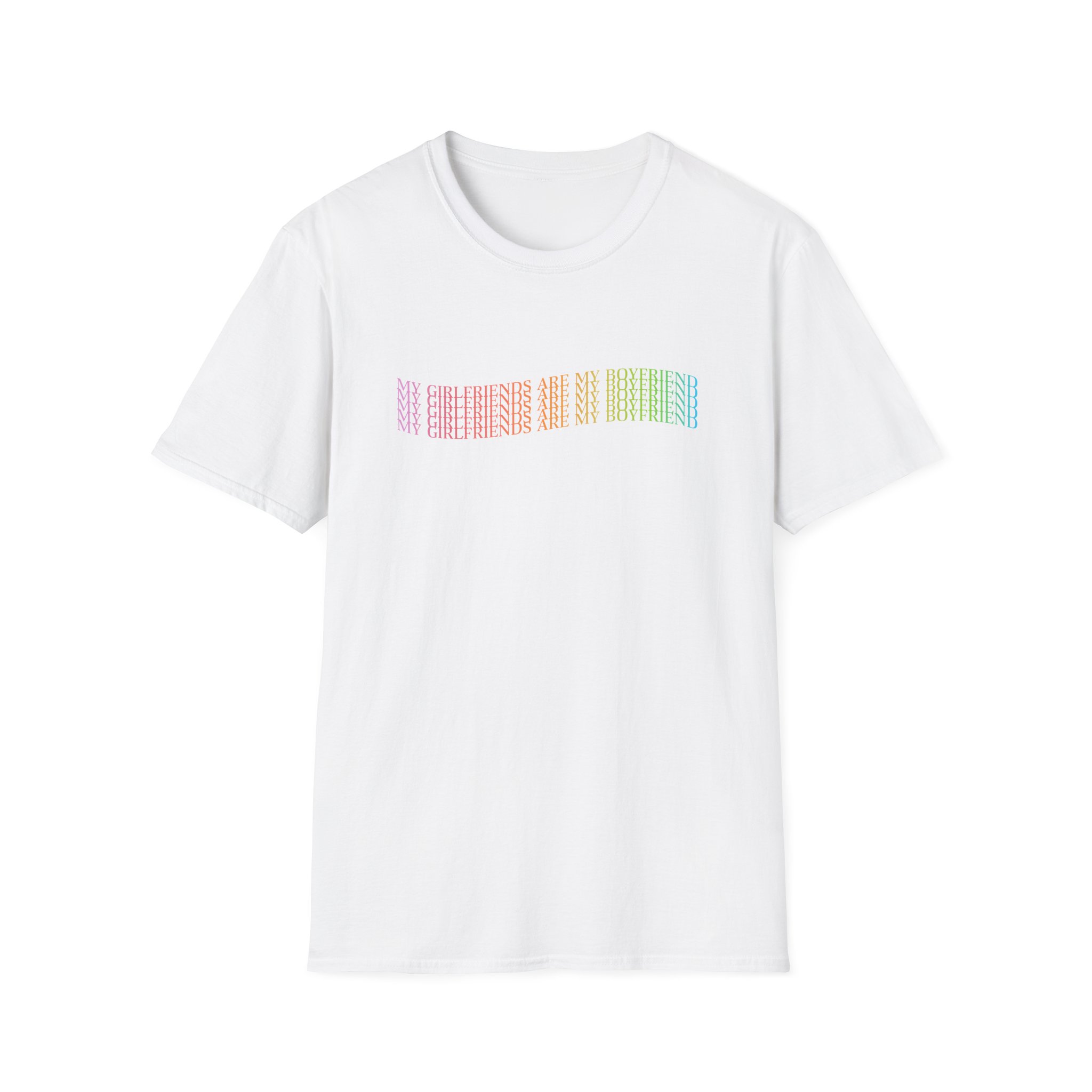D L My Girlfriends Are My Boyfriend Pride Unisex Softstyle T-Shirt