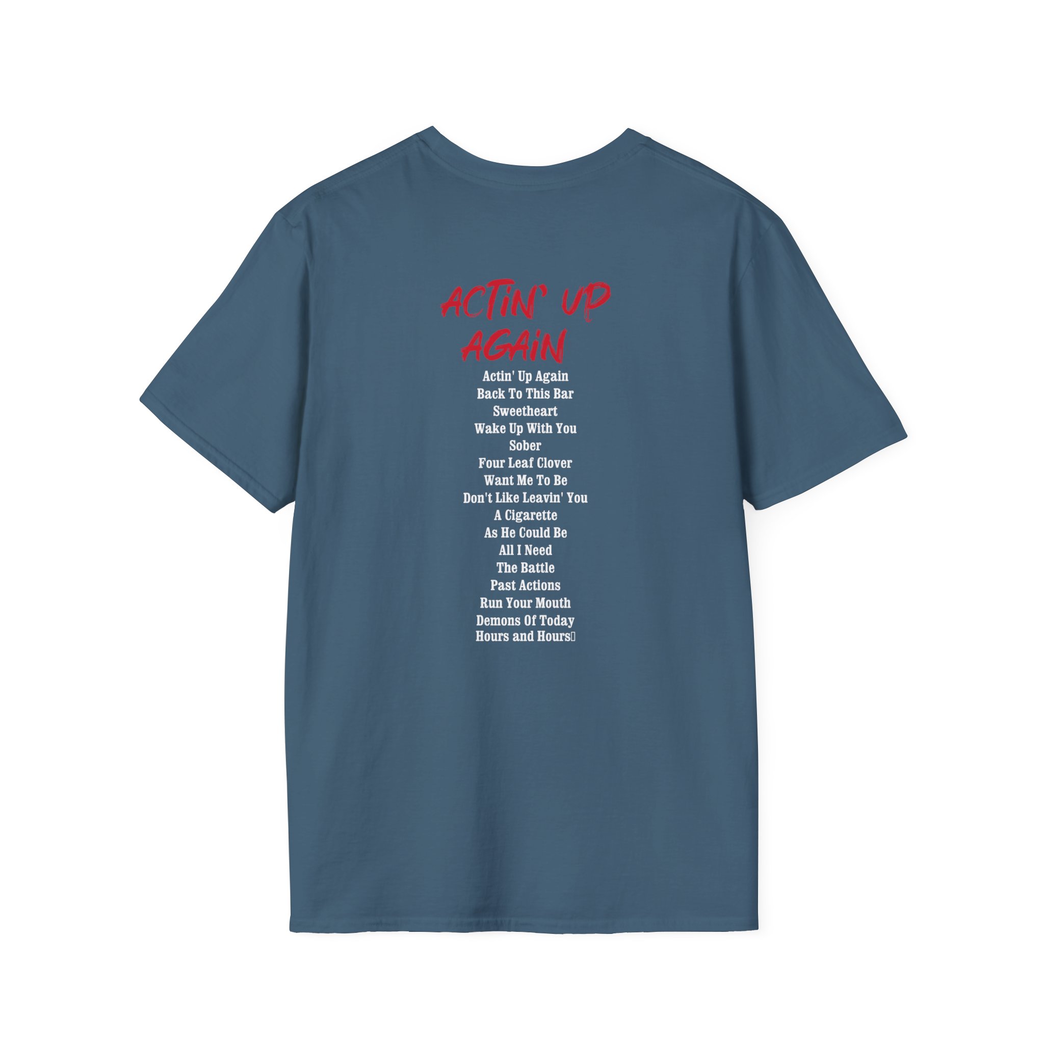 Gavin Adcock Actin' Up Again Album Unisex Softstyle T-Shirt - Image 8