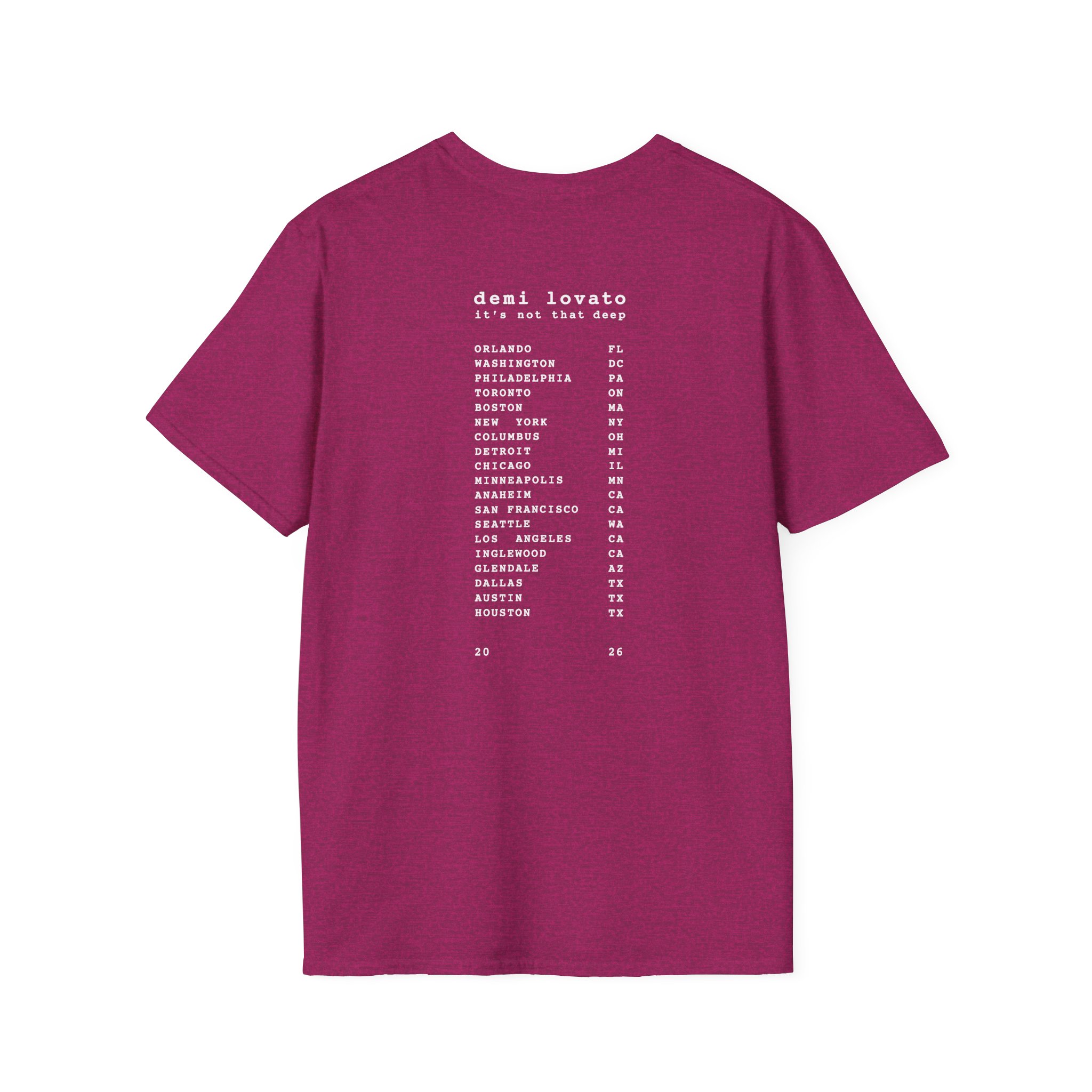 D L It’s Not That Deep Tour Unisex Softstyle T-Shirt - Image 10