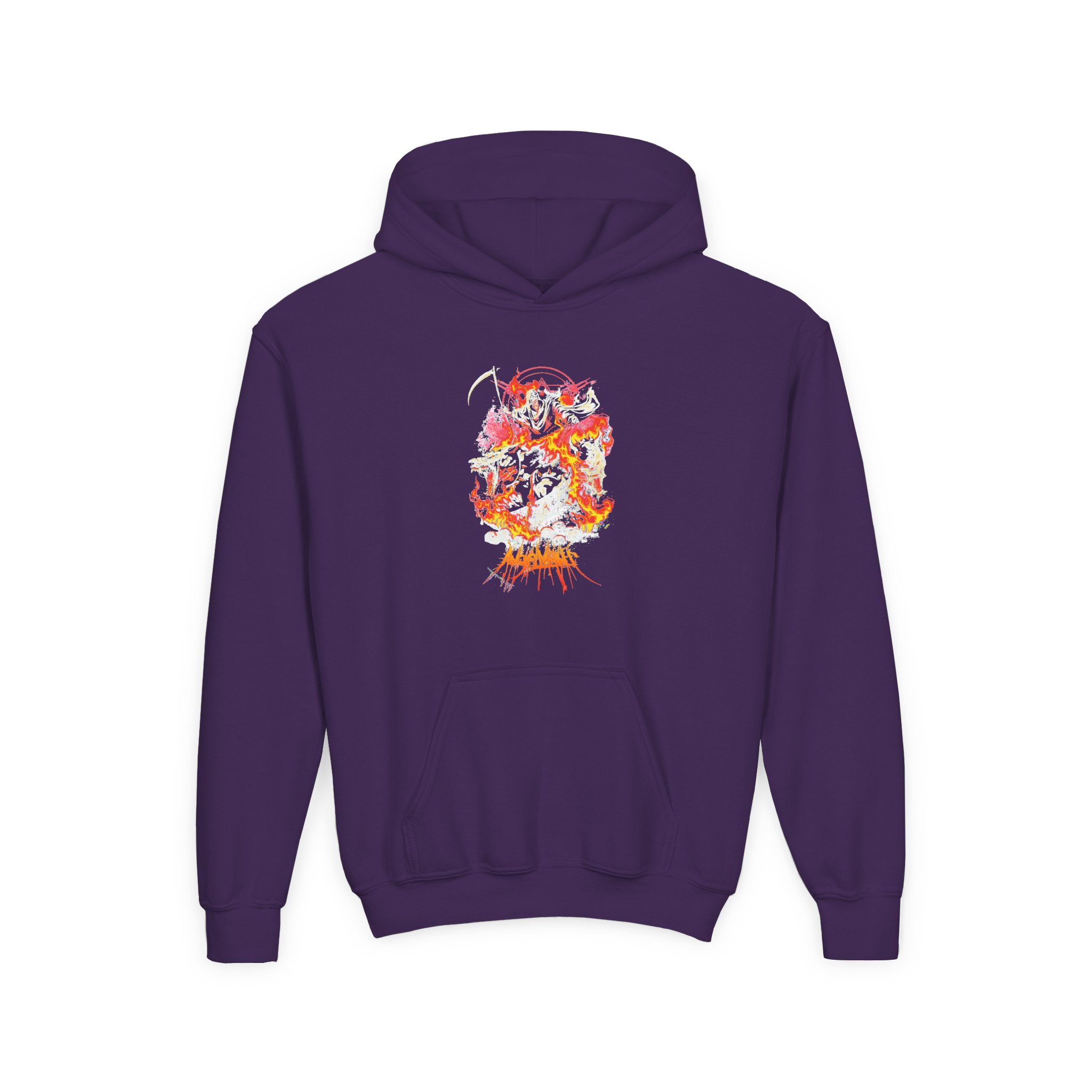 Angelmaker Hellhound Youth Heavy Blend Hooded Sweatshirt - Image 9
