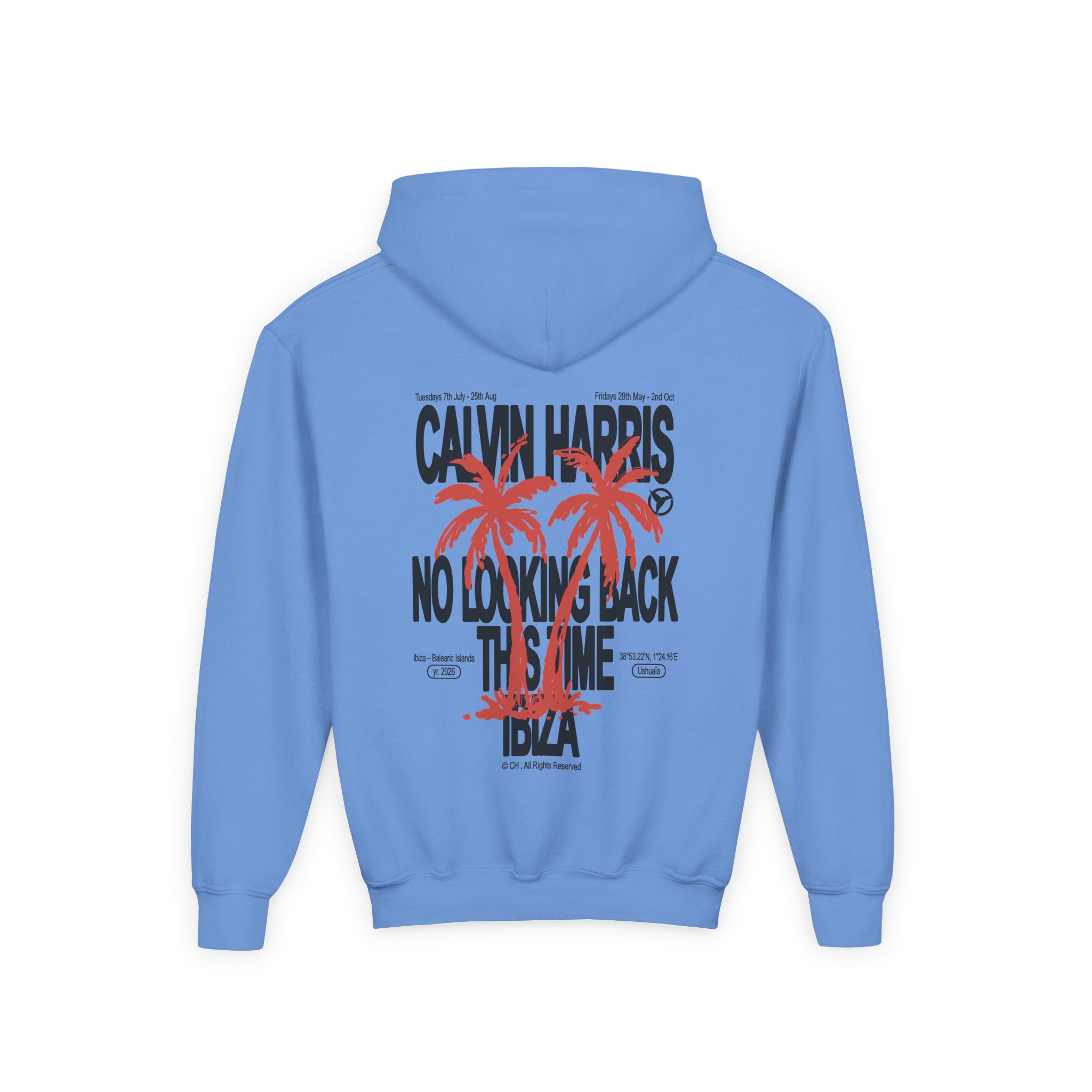 Youth Calvin Harris Ecru Palm Heavy Blend Hooded Sweatshirt - Image 10