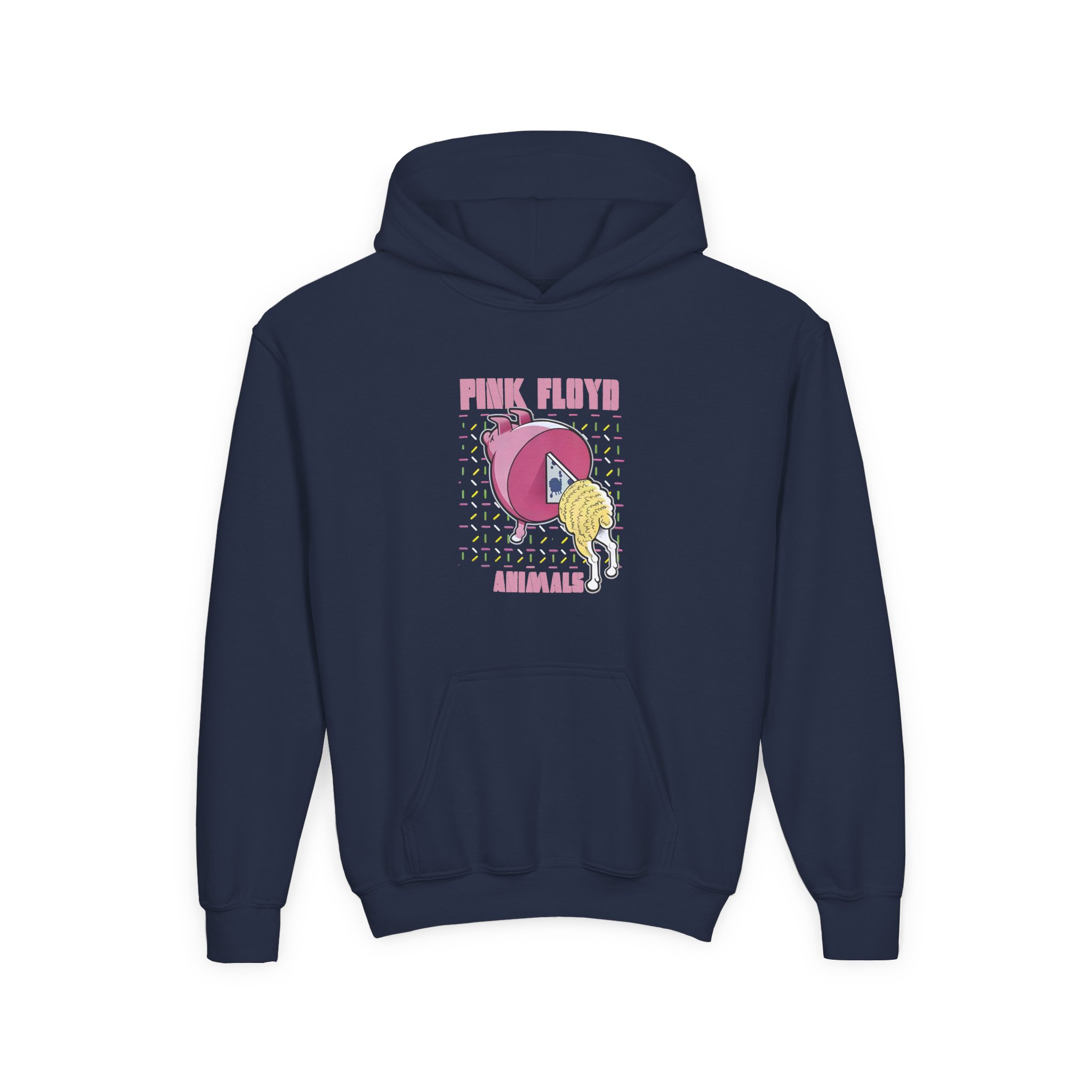 Pink Floyd Animals Oink Oink Youth Heavy Blend Hooded Sweatshirt - Image 5