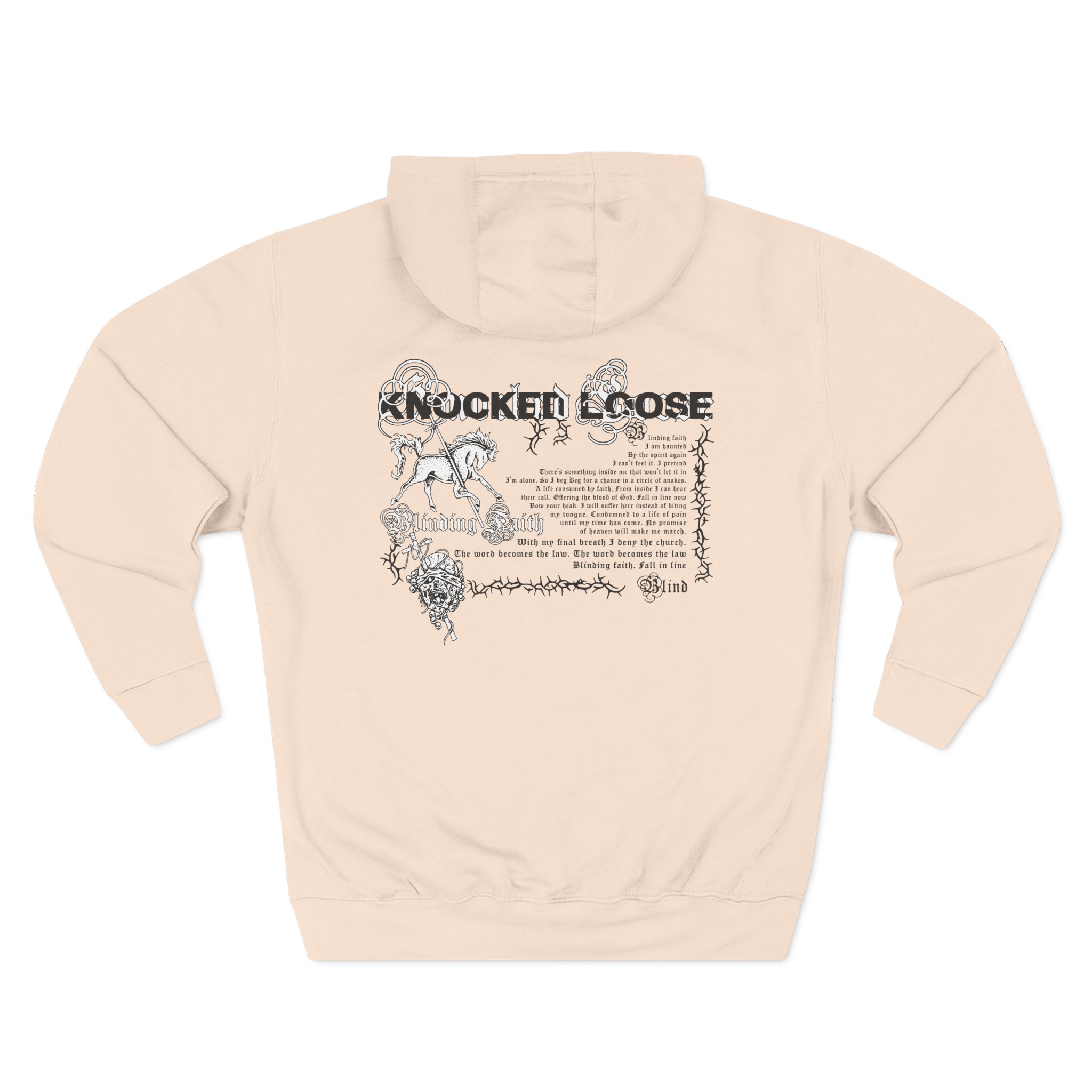 Knocked Loose Blinding Faith Three-Panel Fleece Hoodie - Image 4