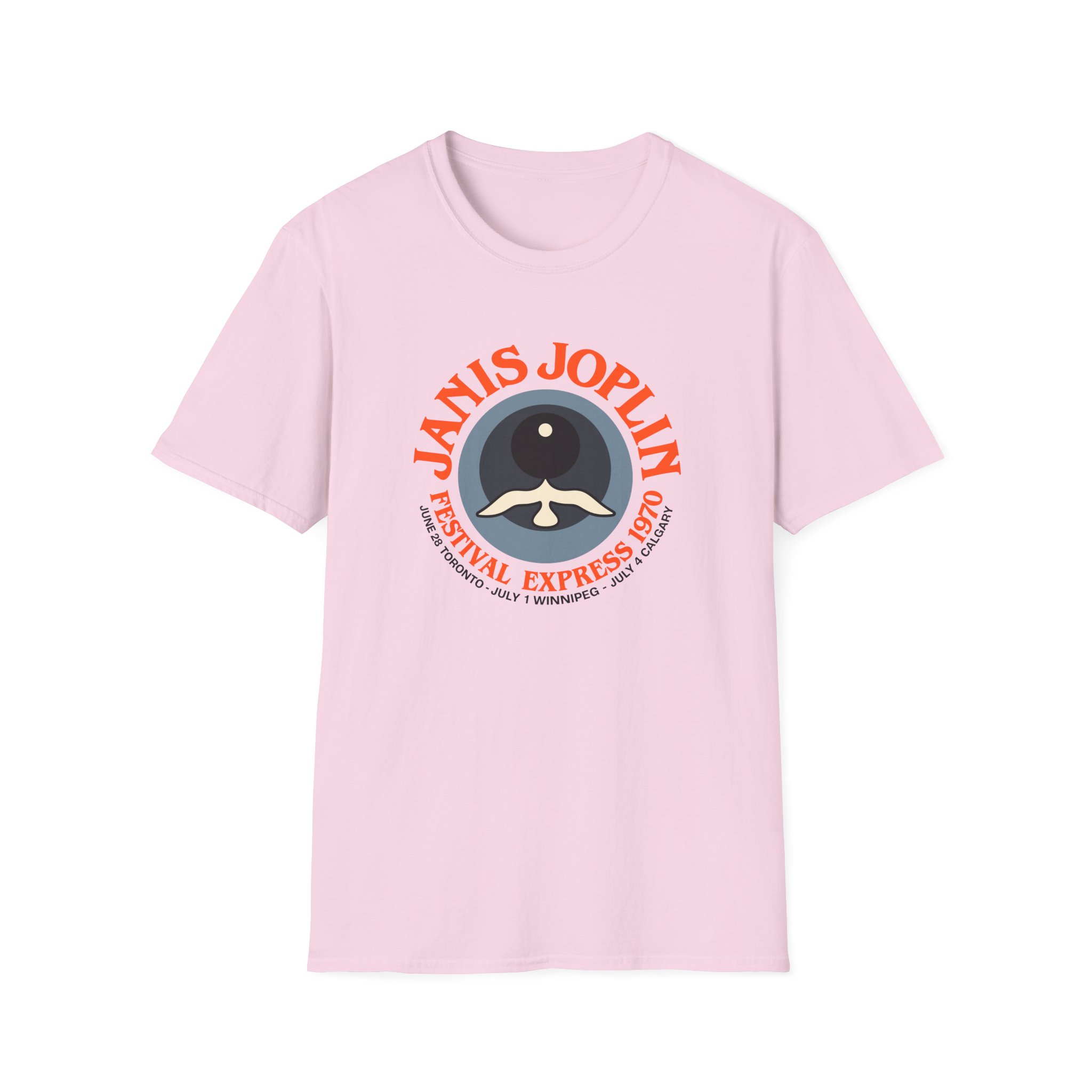 Janis Joplin Festival Express 1970 Unisex Softstyle T-Shirt - Image 25