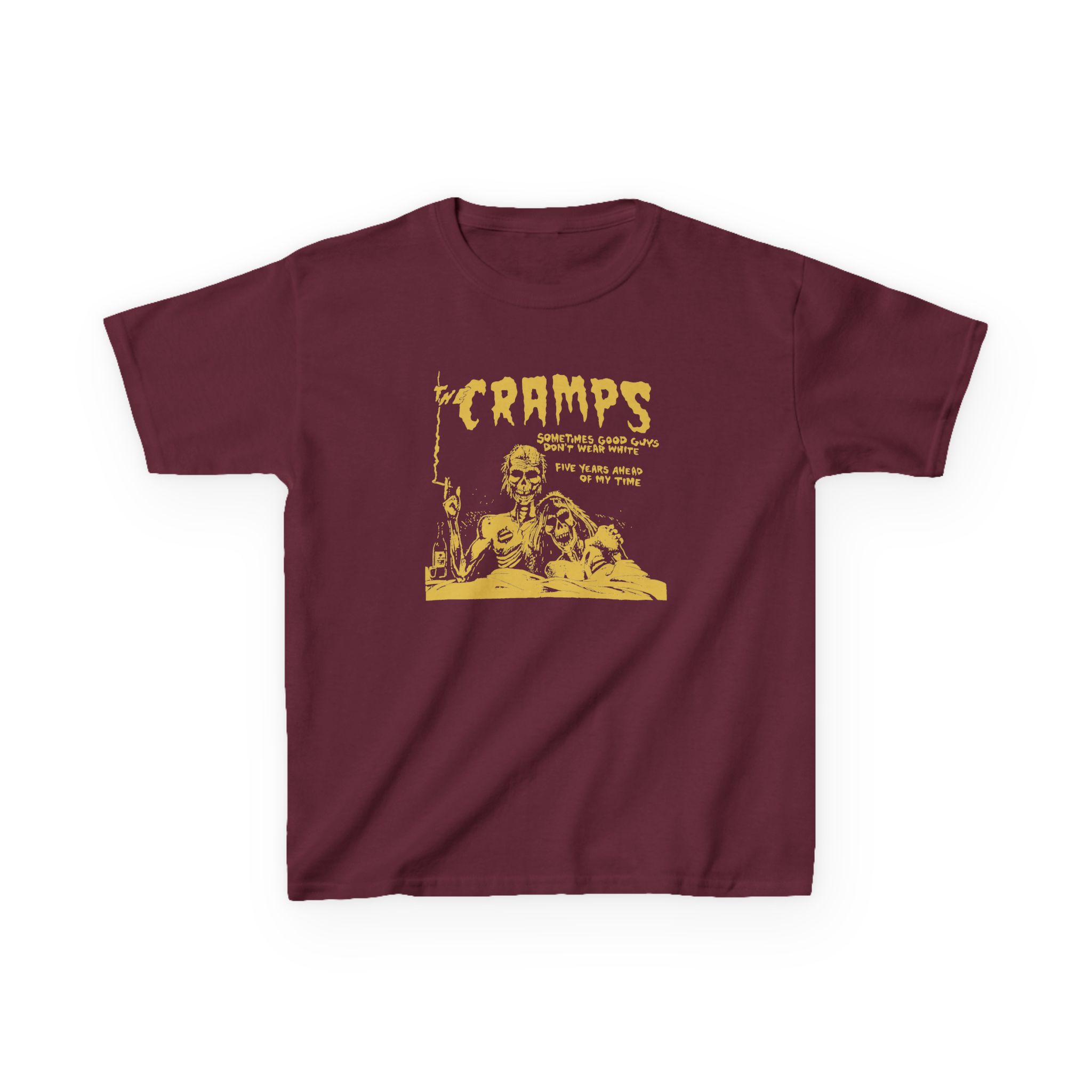 The Cramps Sometimes Good Guys Don’t Wear White Kids Heavy Cotton™ Tee - Image 3