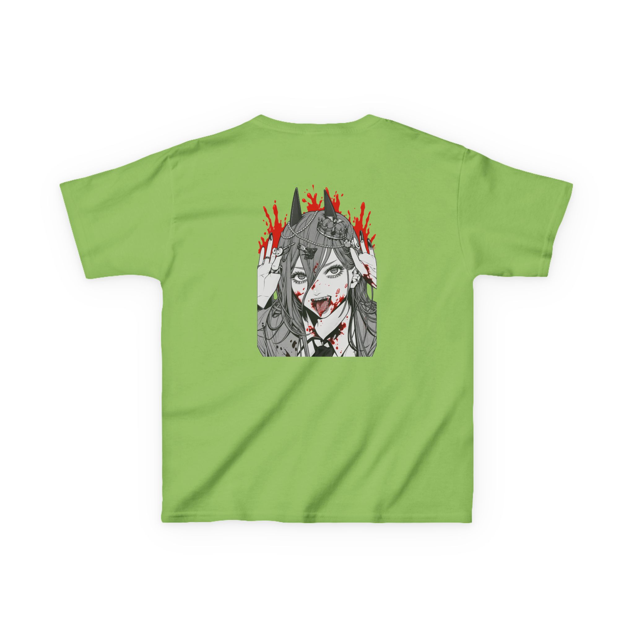 Chainsaw Man Power Grey Melange Kids Heavy Cotton™ Tee - Image 6