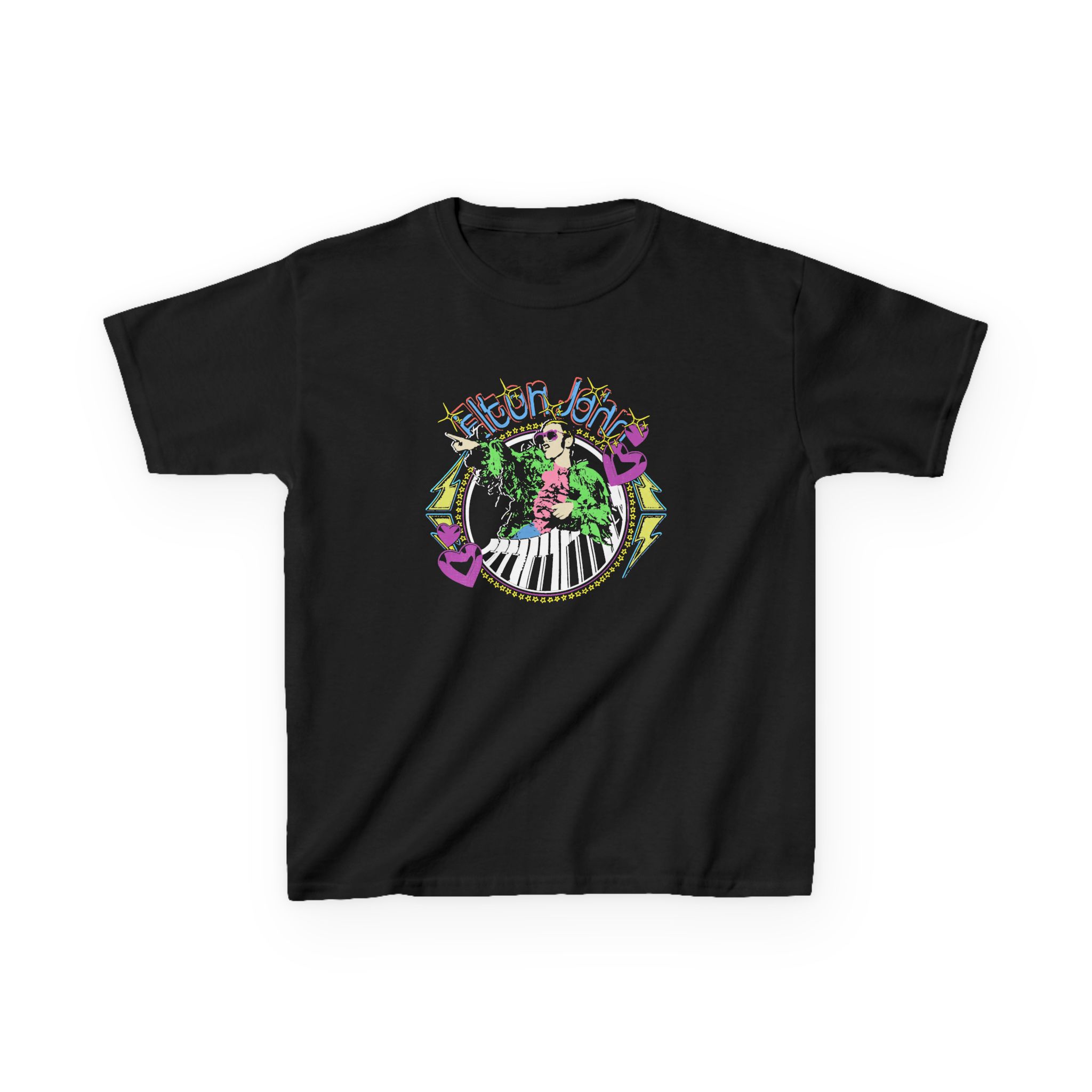 Ej Farewell Distressed Threshold Piano Hearts Kids Heavy Cotton™ Tee
