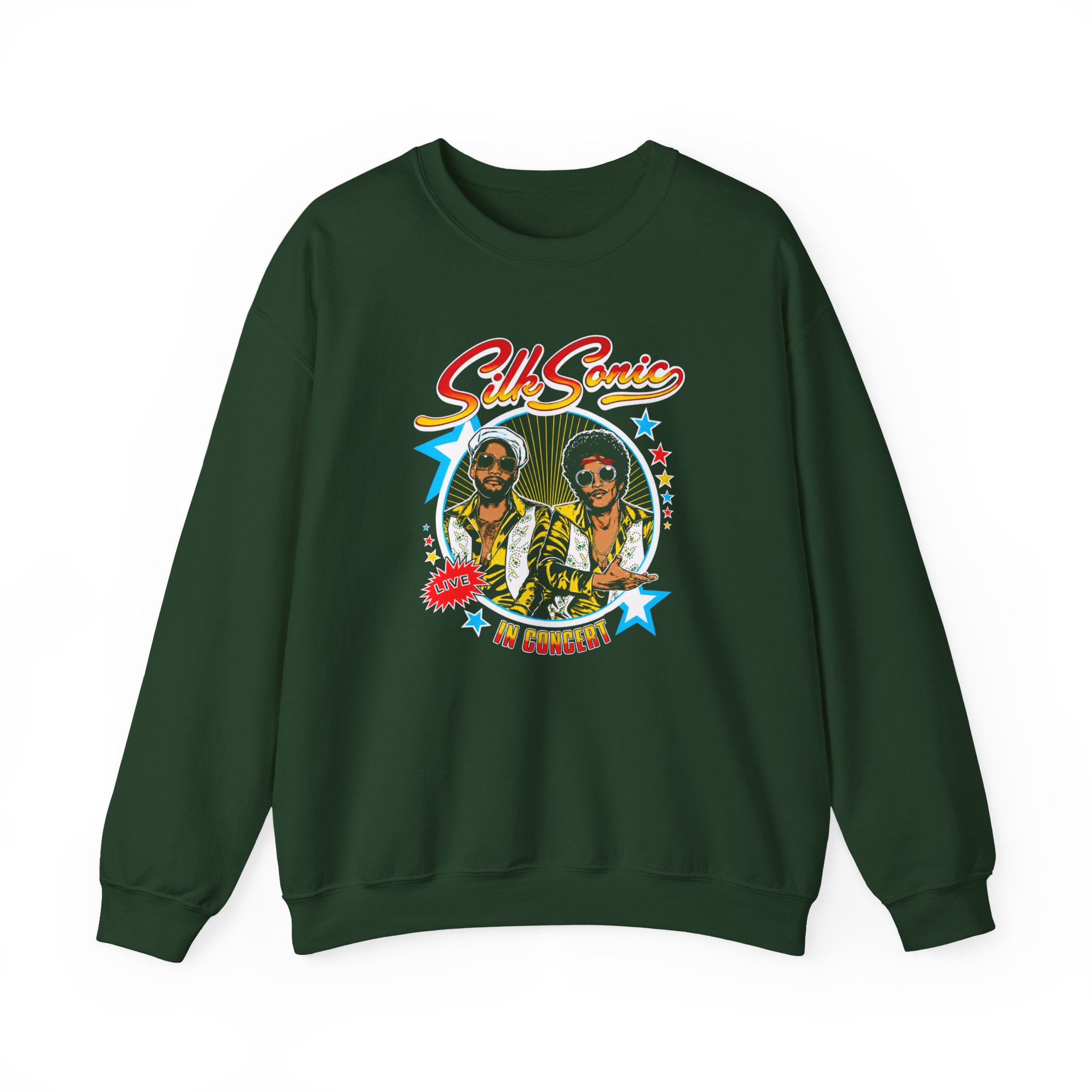 Bruno Mars Silk Sonic in Concert Unisex Heavy Blend™ Crewneck Sweatshirt - Image 5