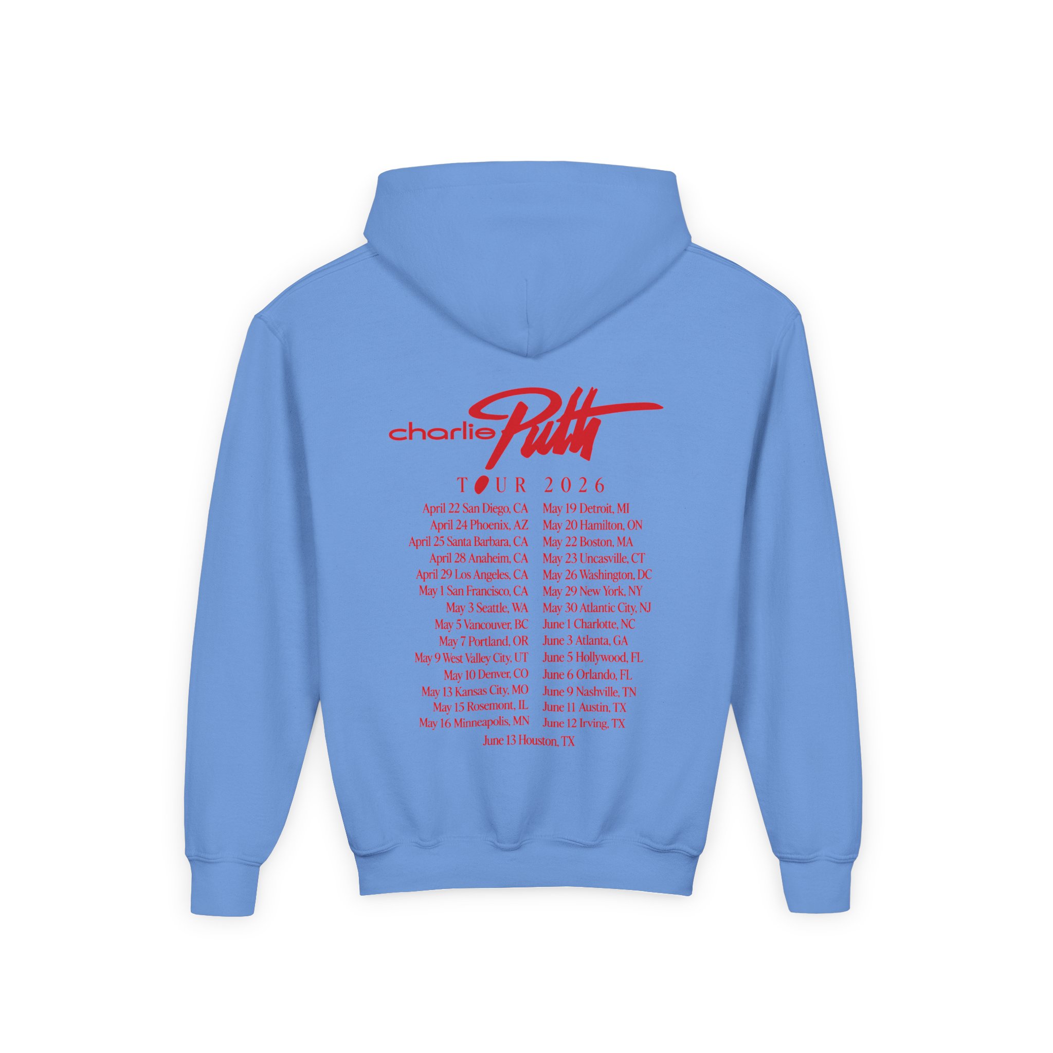 Charlie Puth Whatever's Clever! 2026 Youth Heavy Blend Hooded Sweatshirt - Image 6