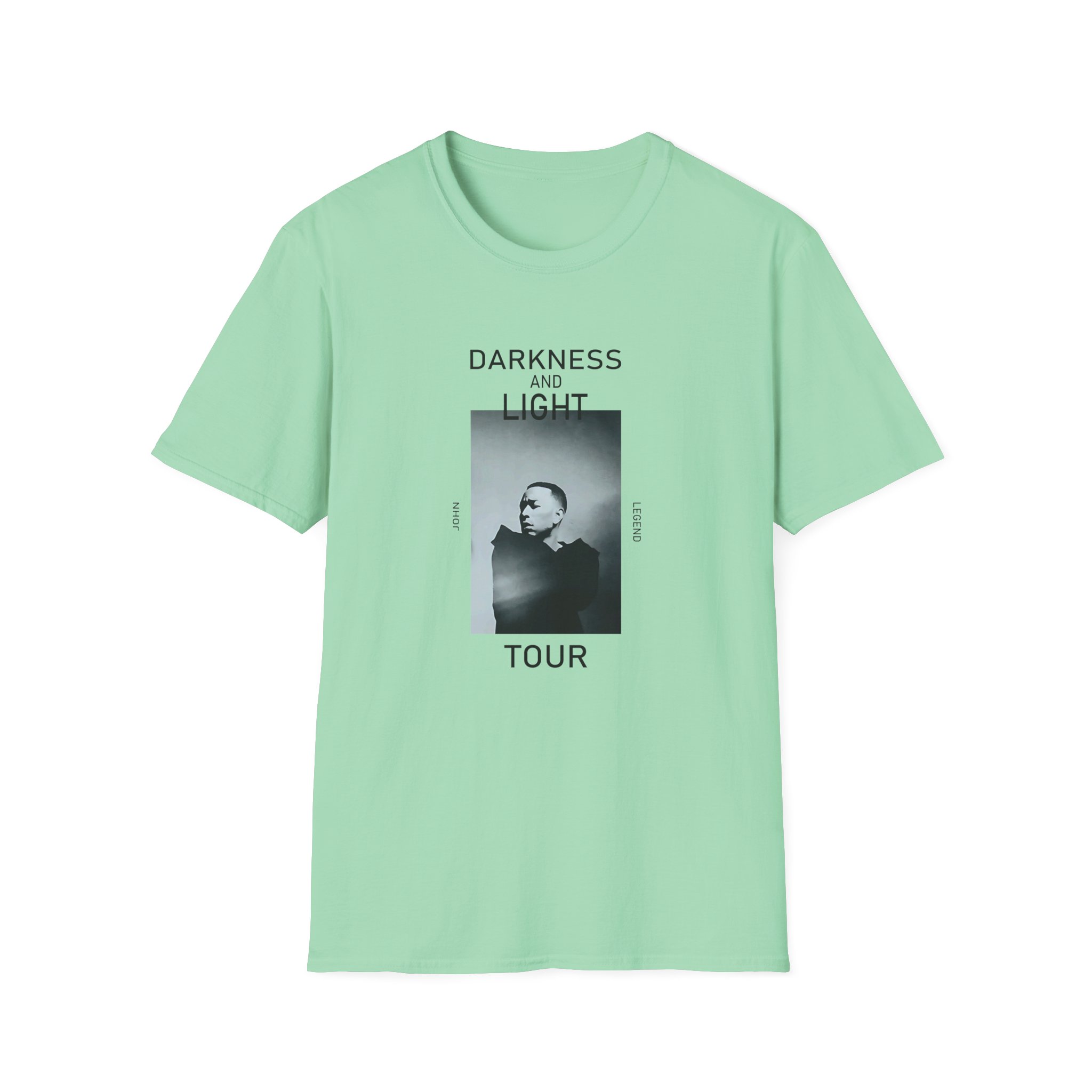 John Legend Darkness Portrait Unisex Softstyle T-Shirt - Image 19
