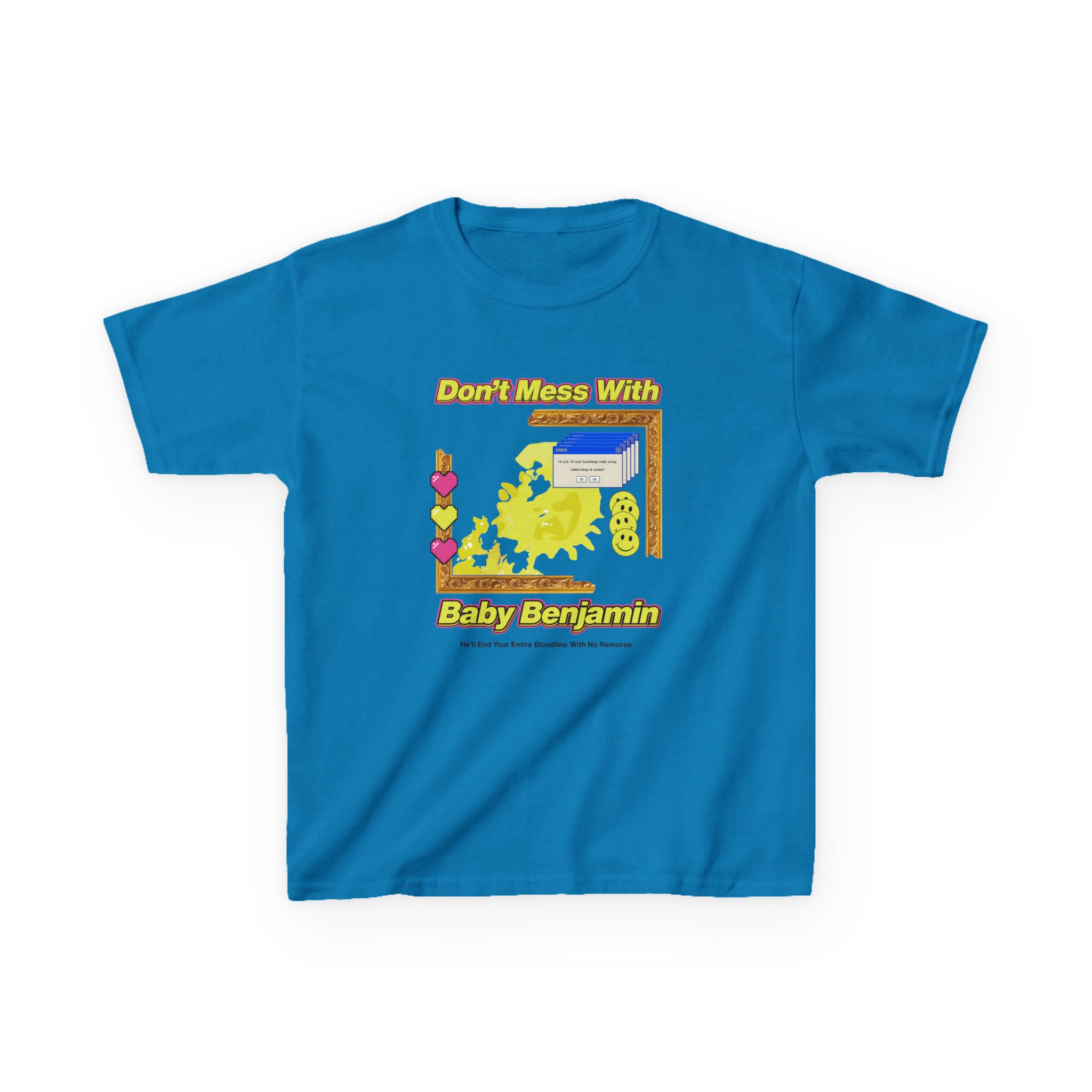 Garrett Watts Don't Mess With Baby Benjamin Kids Heavy Cotton™ Tee - Image 15