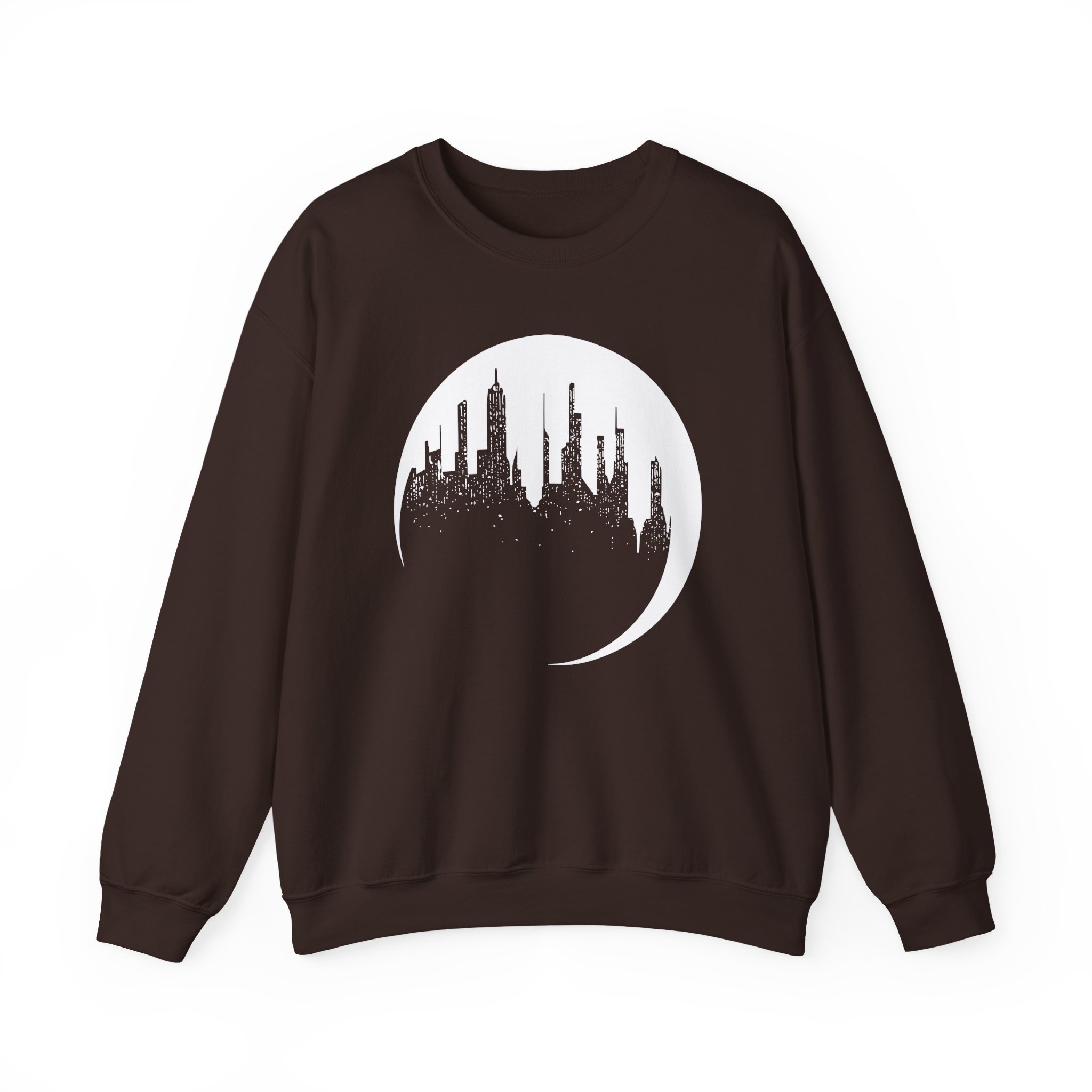 Dropout Unsleeping City Glow-In-The-Dark Unisex Heavy Blend™ Crewneck Sweatshirt - Image 5