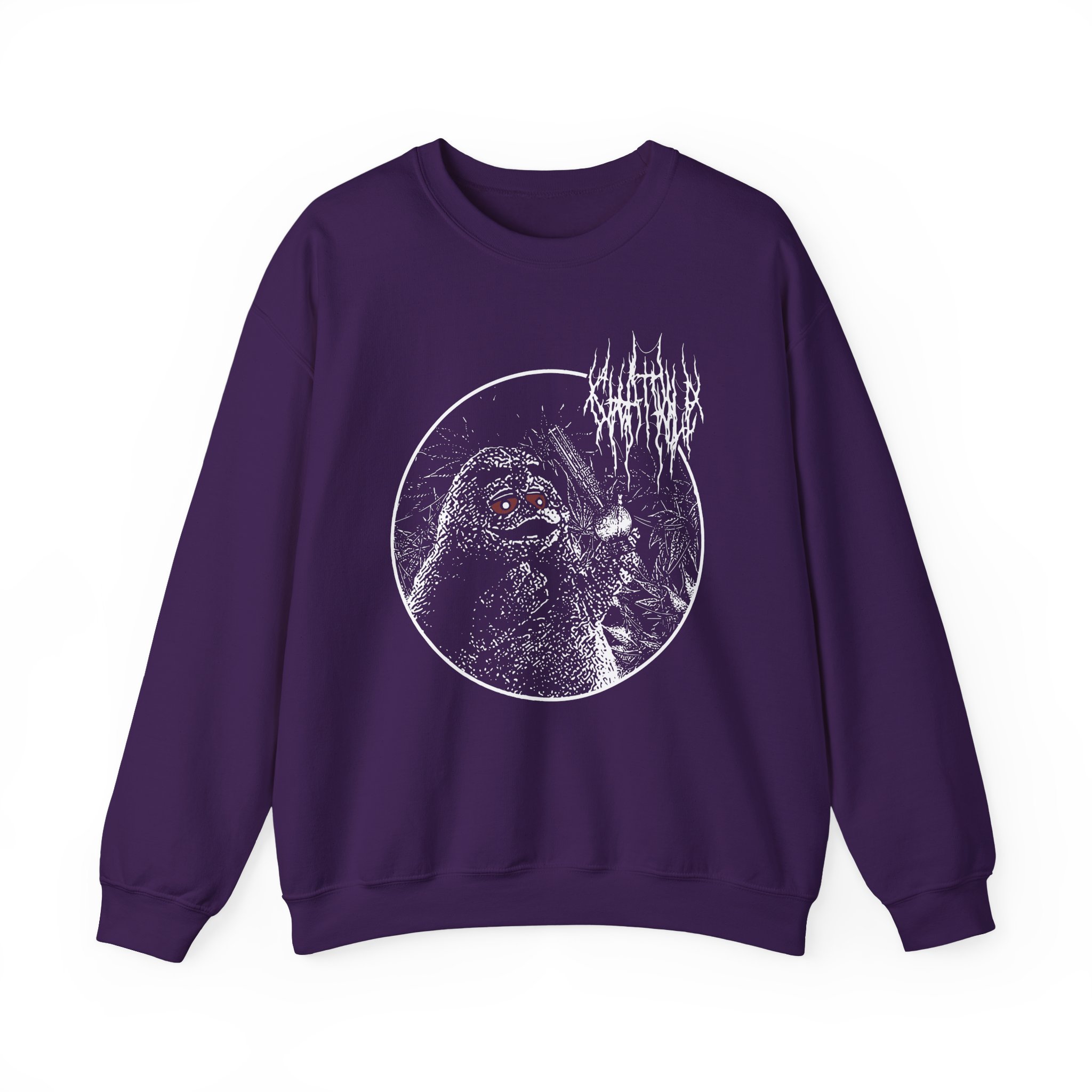 Chat Pile Grim Guy Smoking Weed Unisex Heavy Blend™ Crewneck Sweatshirt - Image 11