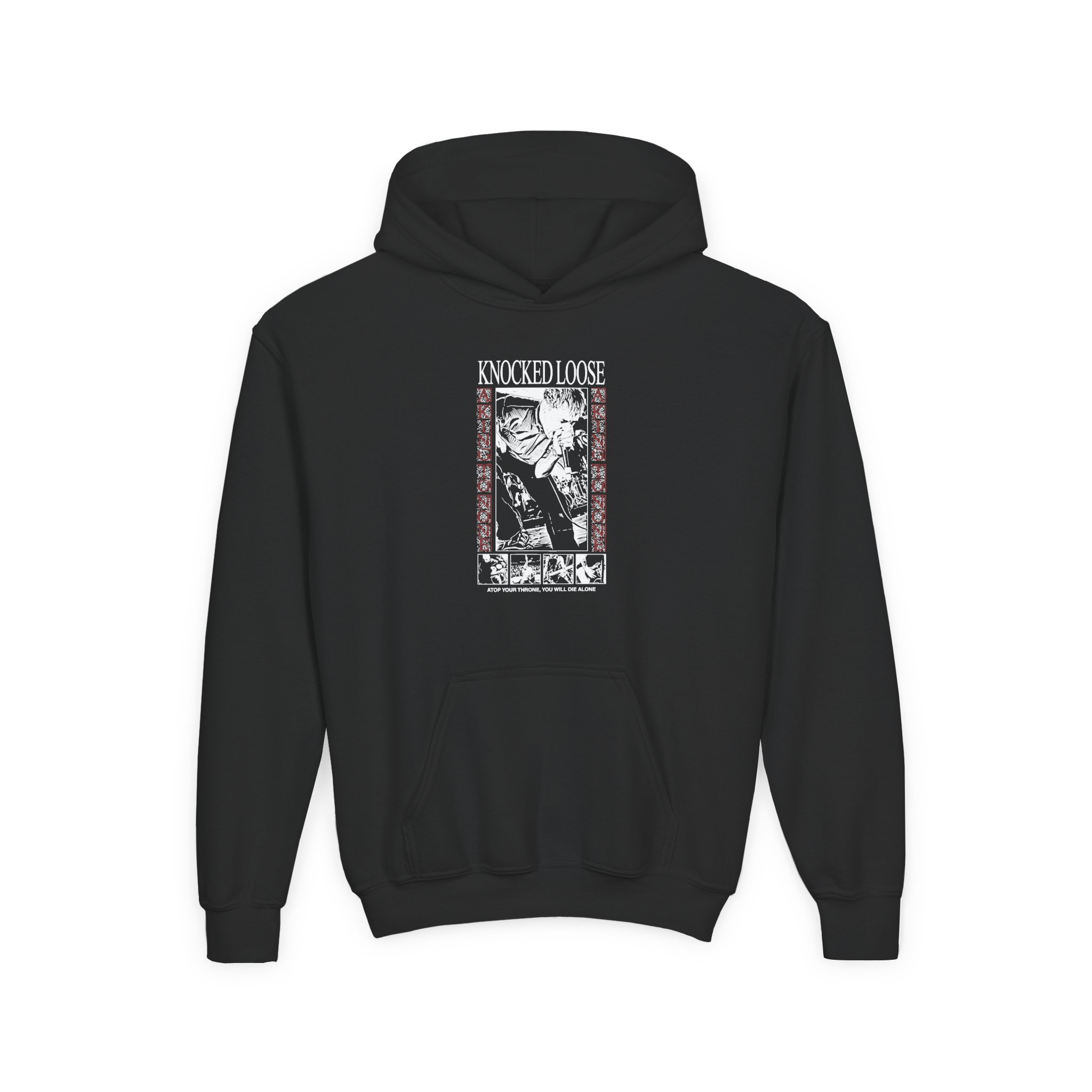 Knocked Loose Atop Your Throne Youth Heavy Blend Hooded Sweatshirt