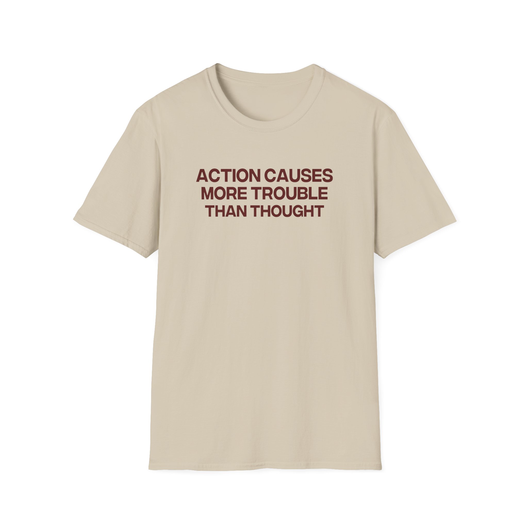 Jenny Holzer Action Causes More Trouble Than Thought Unisex Softstyle T-Shirt - Image 3