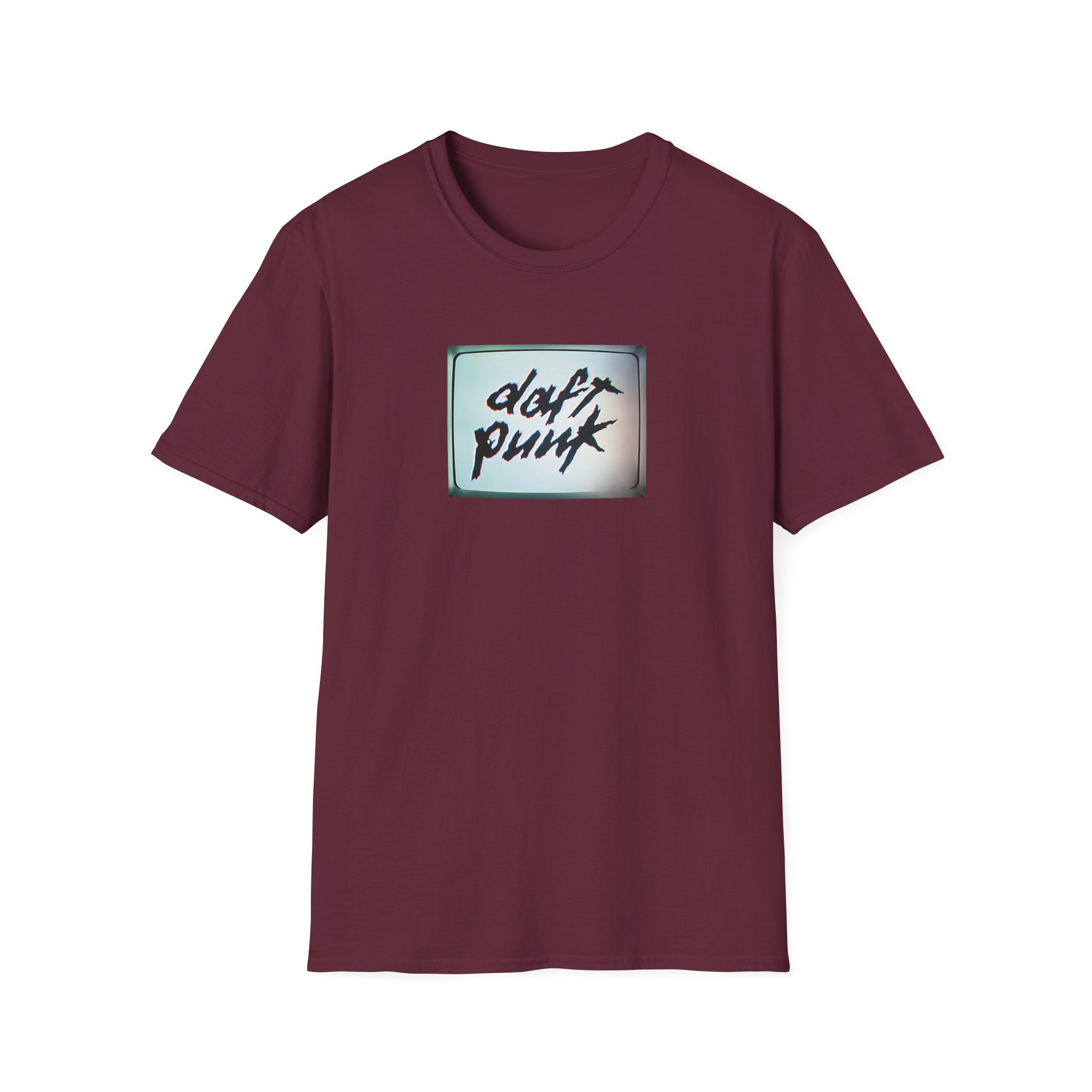 Daft Punk Human After All Black Unisex Softstyle T-Shirt - Image 3