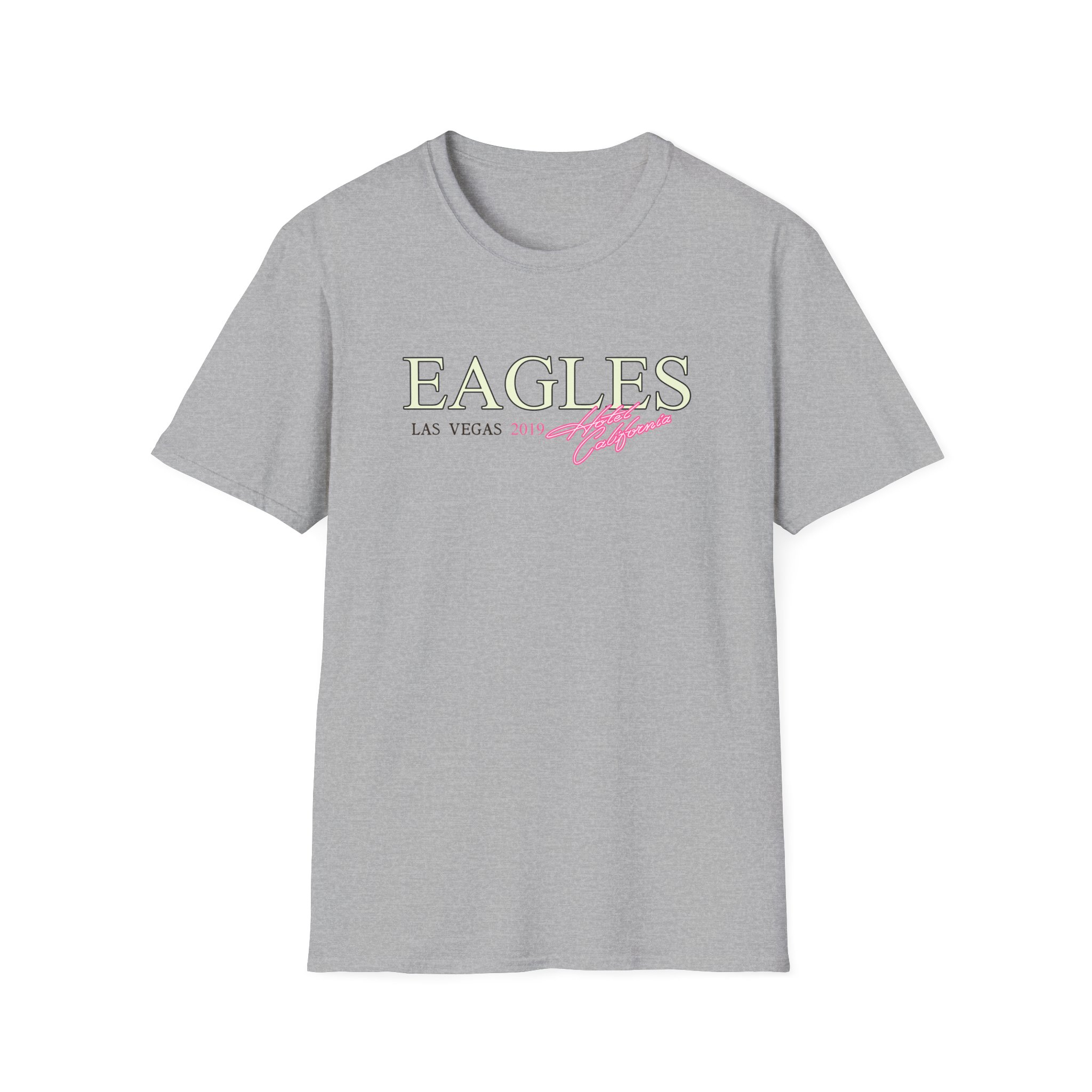 The Eagles Hotel California Las Vegas 2019 Unisex Softstyle T-Shirt - Image 7