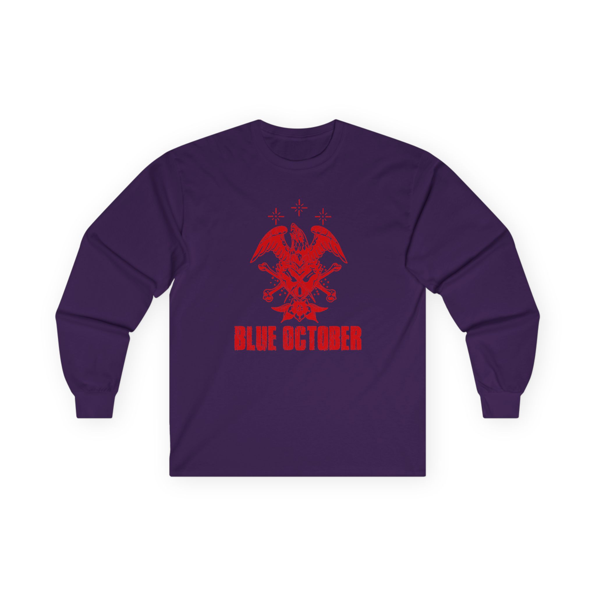 Blue October Heart Eagle Splatter Unisex Ultra Cotton Long Sleeve Tee - Image 9
