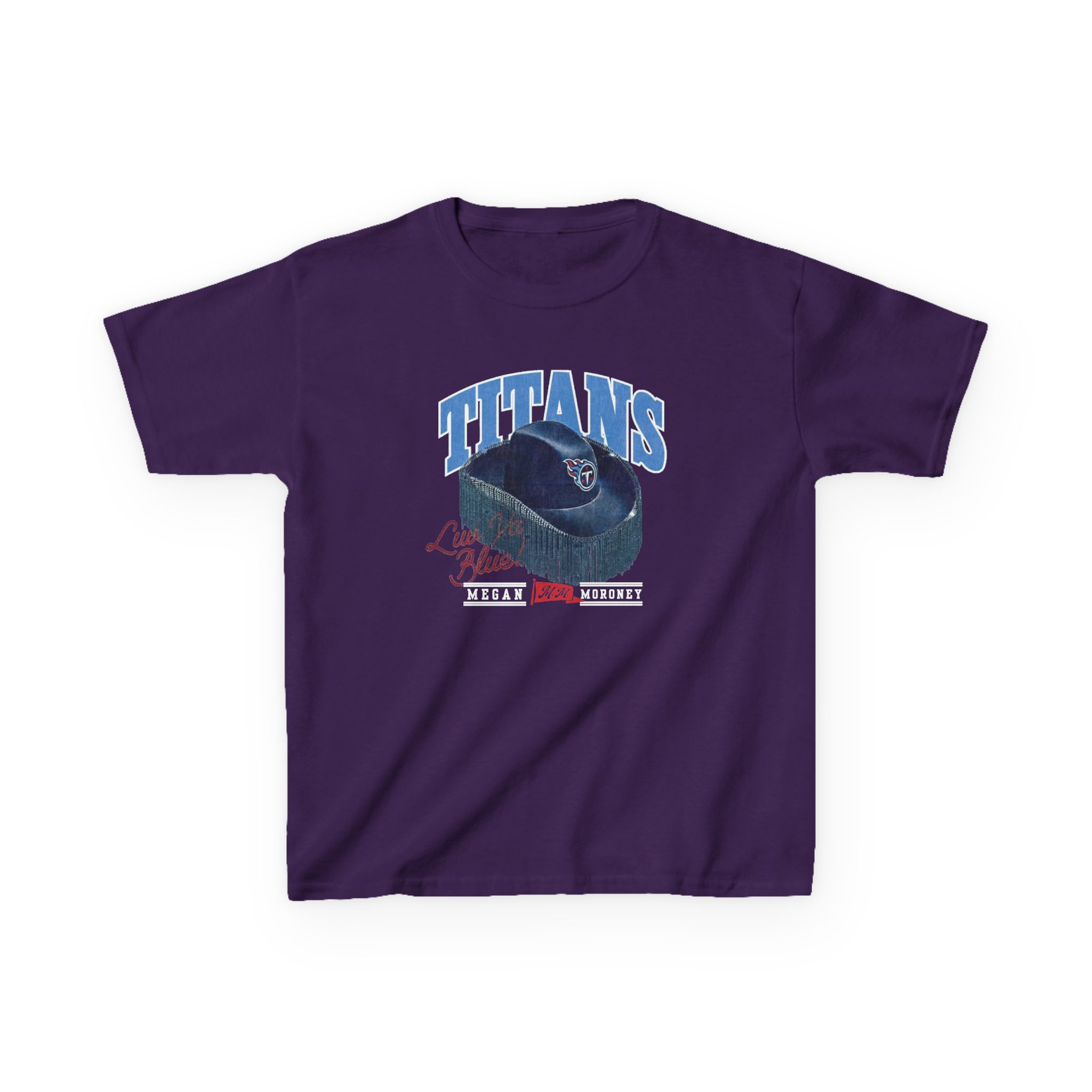 Megan Moroney Titans Cowgirl Hat Kids Heavy Cotton™ Tee - Image 11