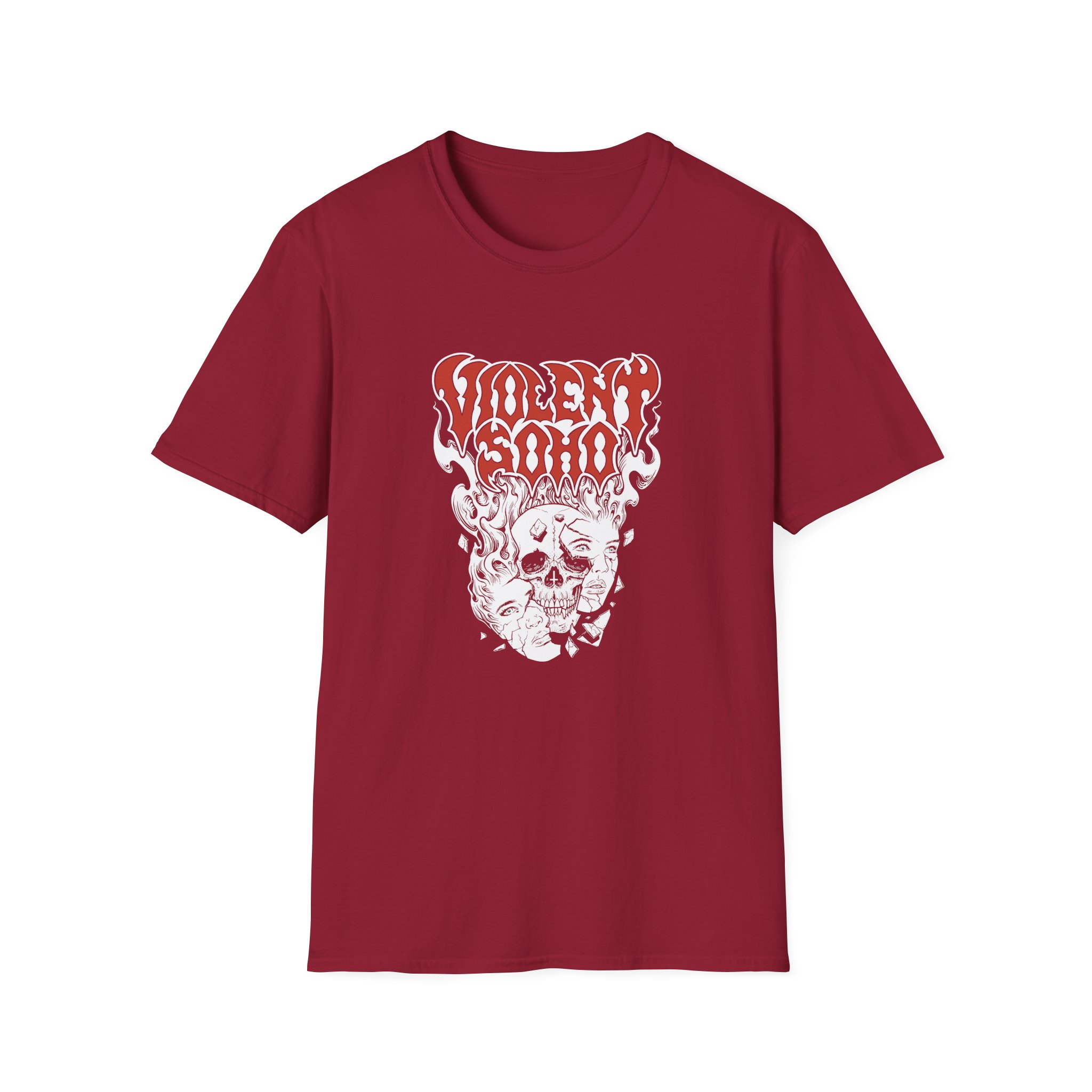 Violent Soho Murdoch Skull Unisex Softstyle T-Shirt - Image 17