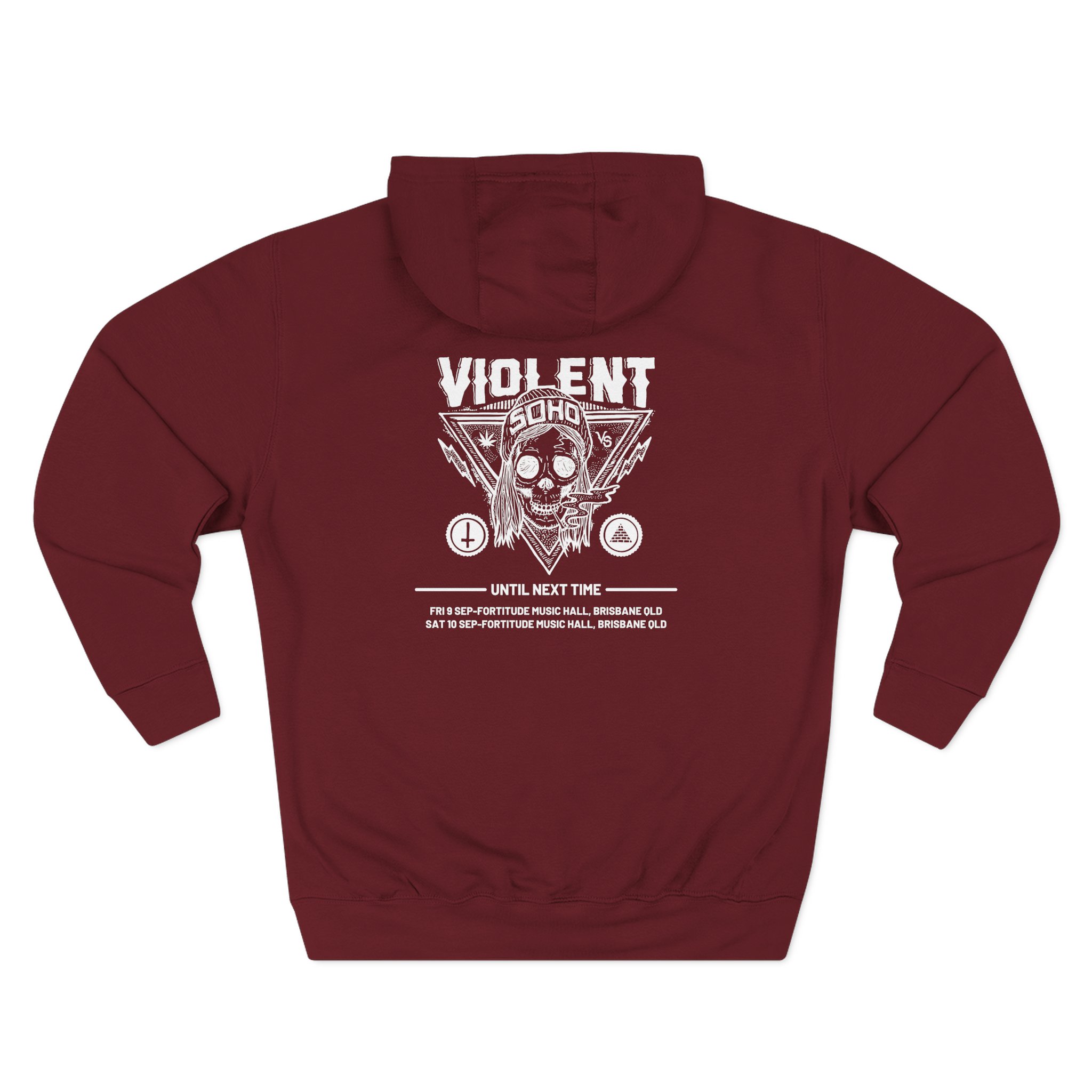 Violent Soho Until Next Time Blazin' Skull Three-Panel Fleece Hoodie - Image 12