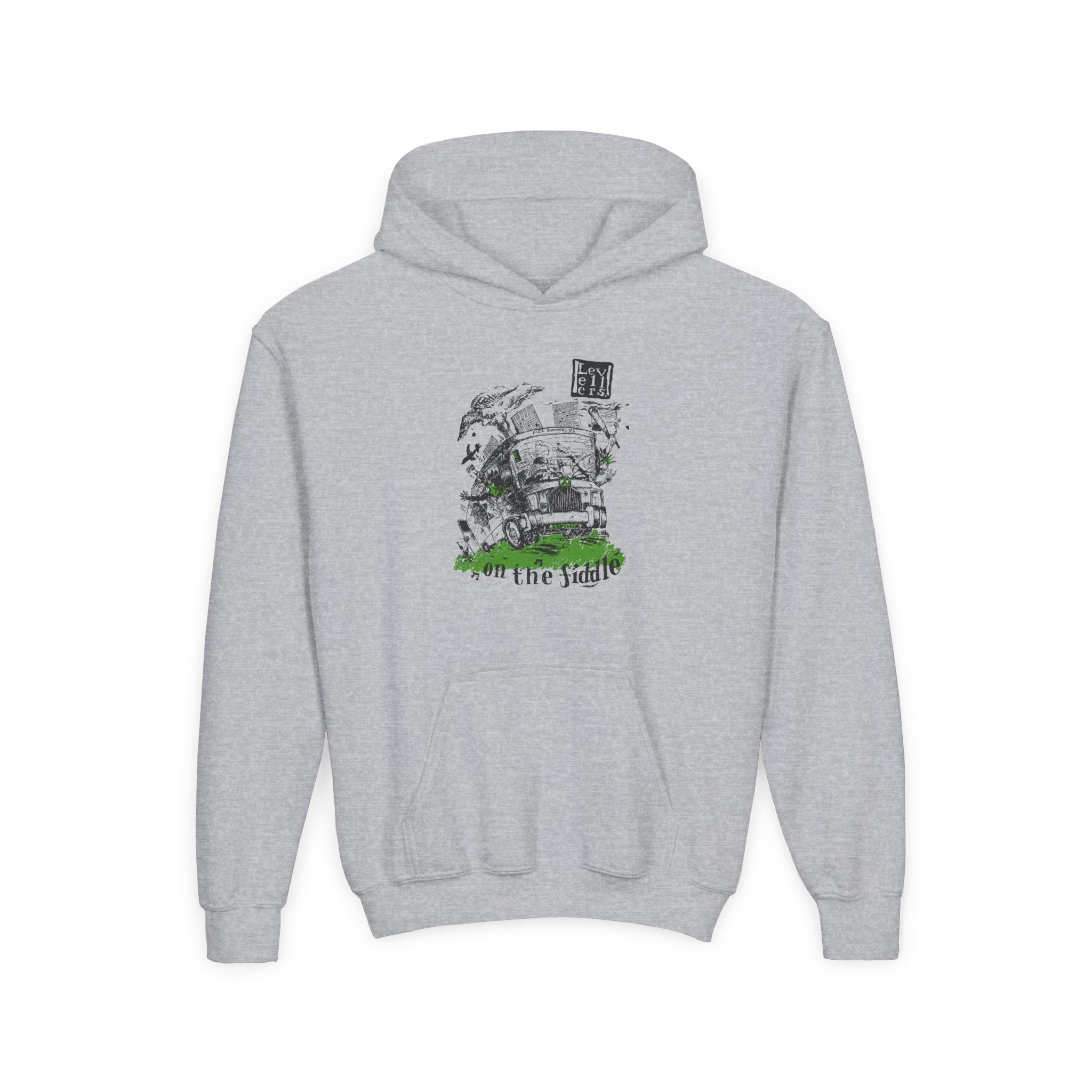 Levellers on the Fiddle Youth Heavy Blend Hooded Sweatshirt - Image 3
