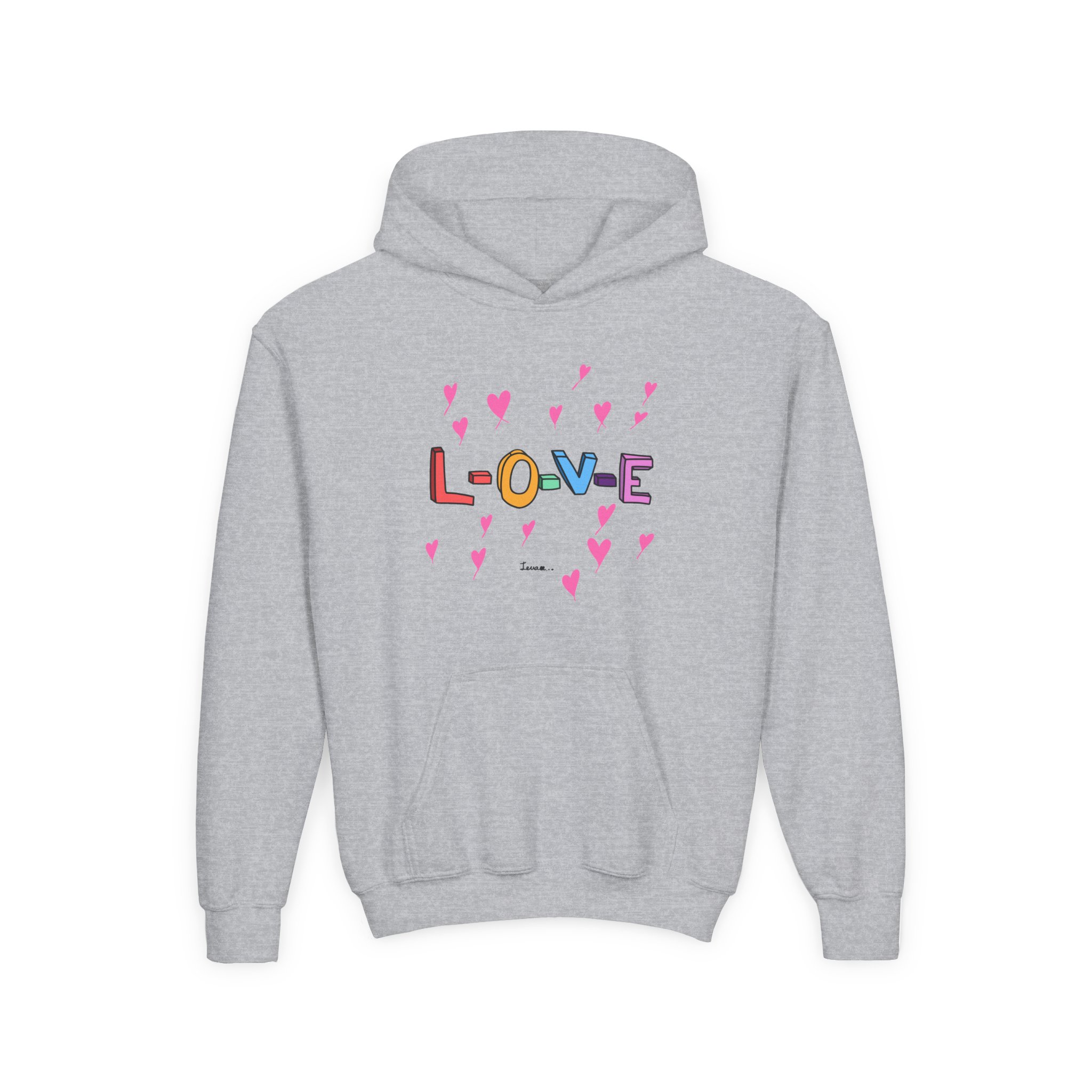 John Legend L-O-V-E Youth Heavy Blend Hooded Sweatshirt - Image 3