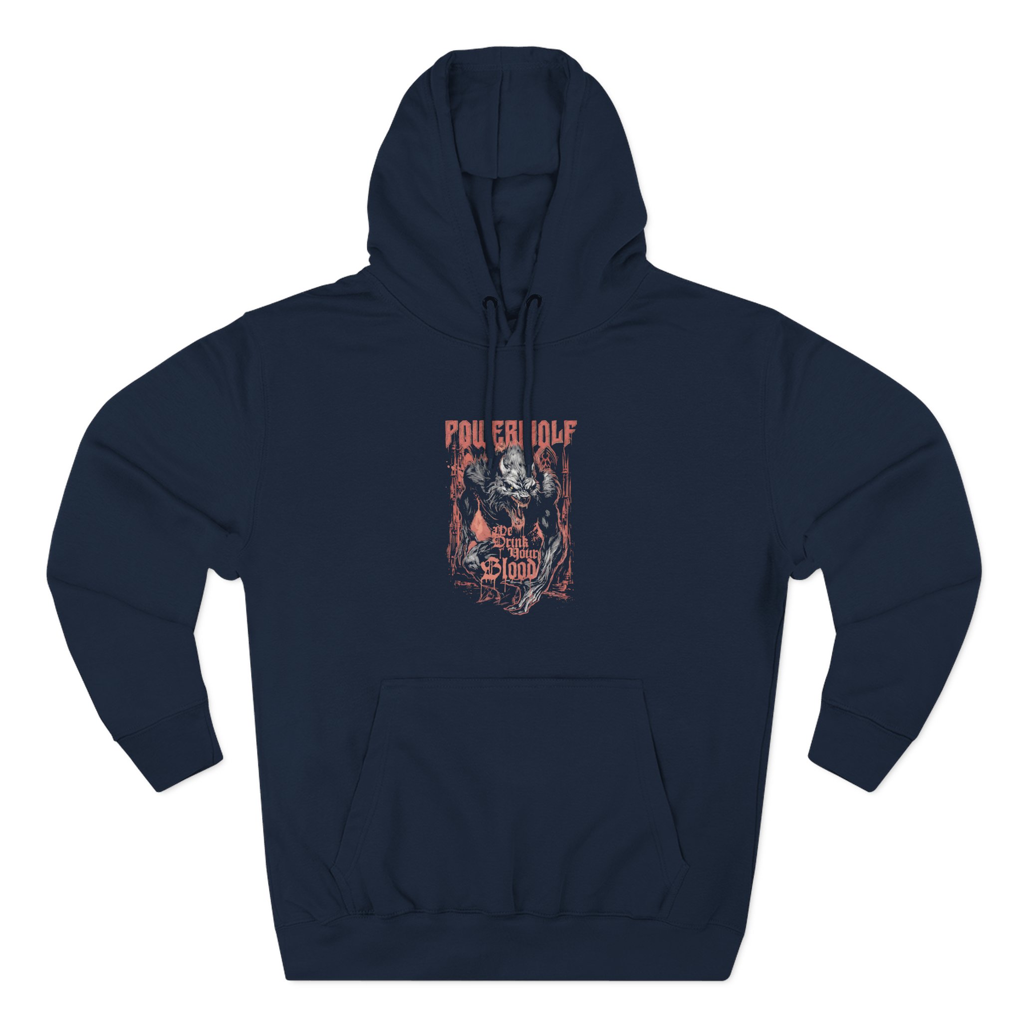 Powerwolf We Drink Your Blood Three-Panel Fleece Hoodie - Image 3