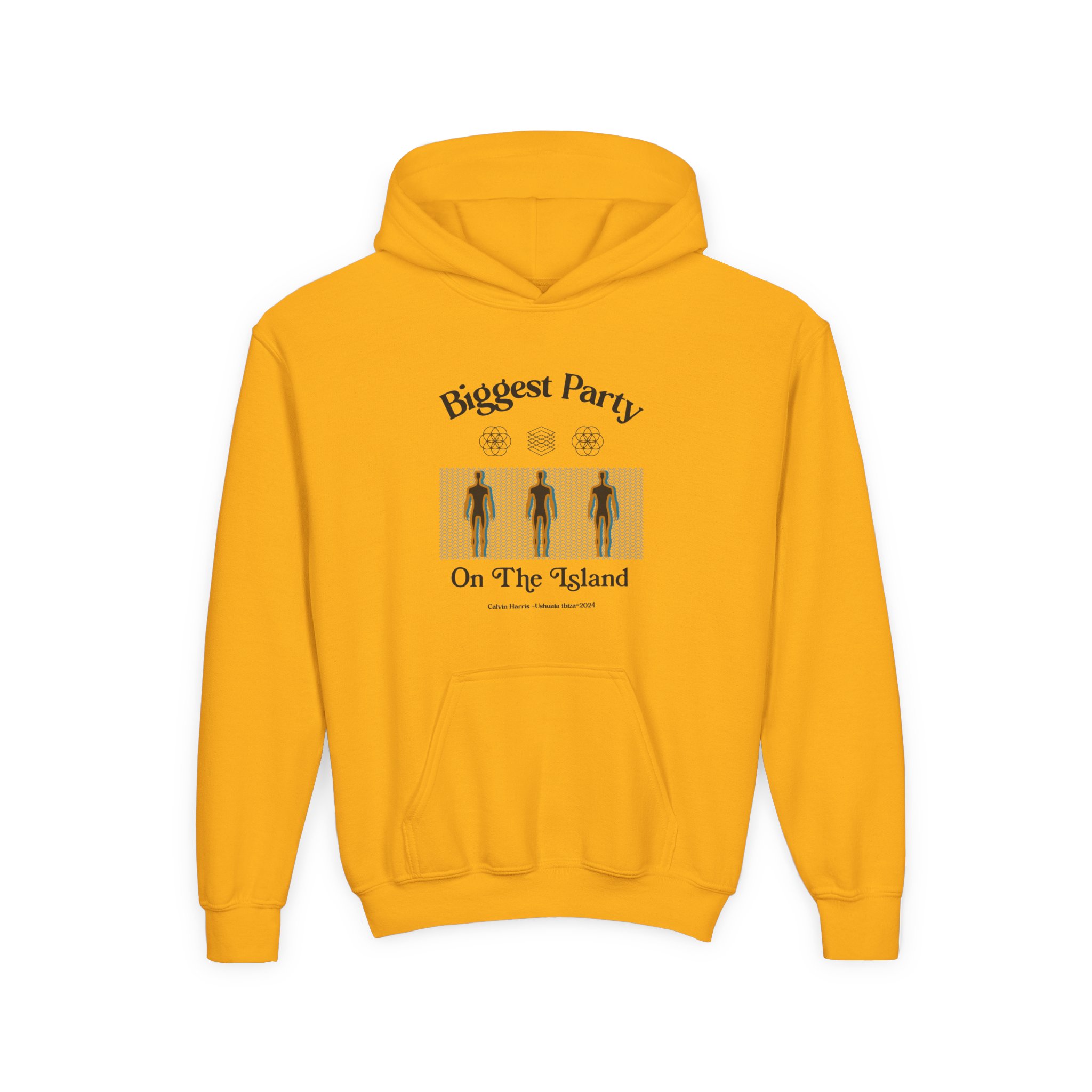 Youth Calvin Harris Ushuaia Higher Island Party Heavy Blend Hooded Sweatshirt - Image 5