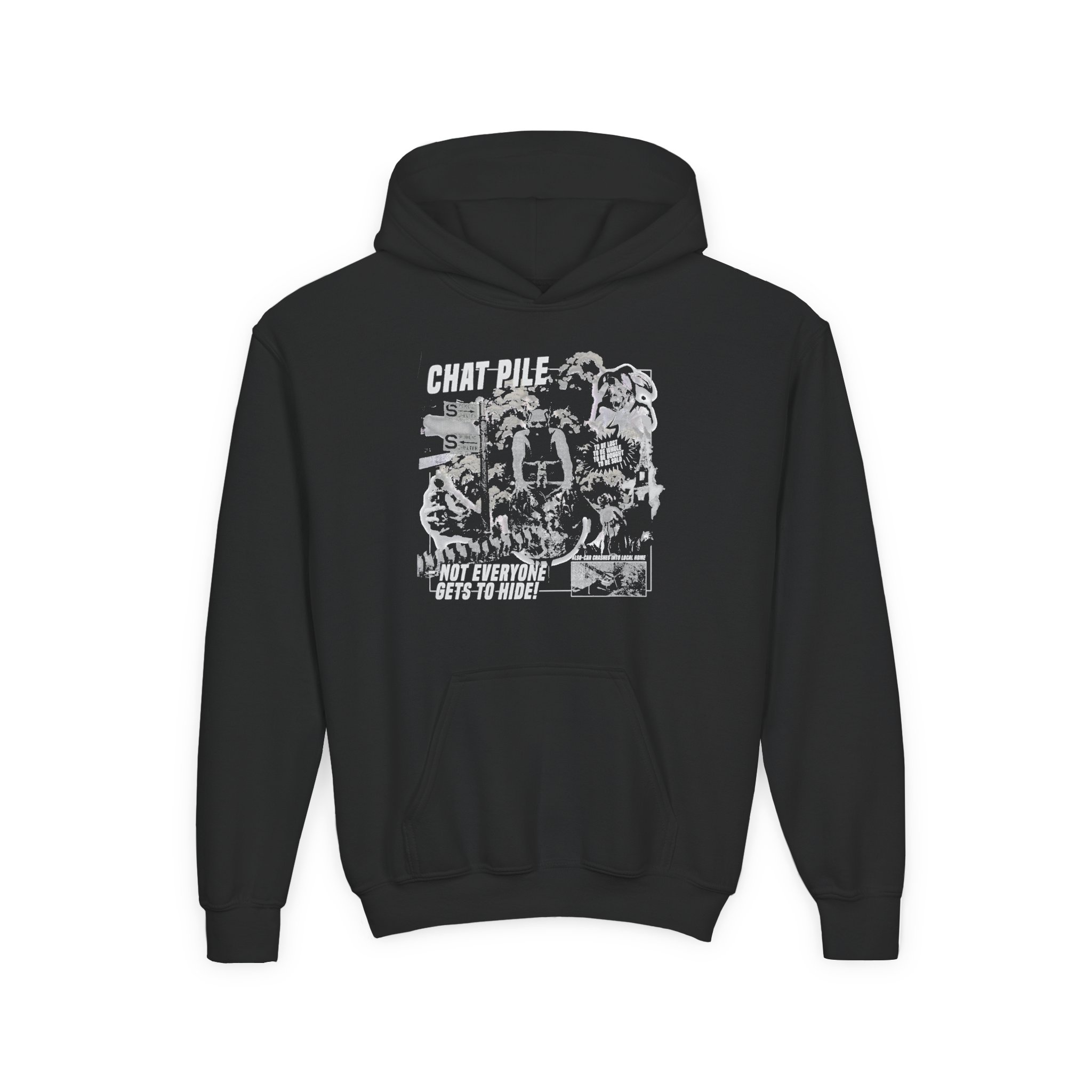 Chat Pile Weekly World News Youth Heavy Blend Hooded Sweatshirt